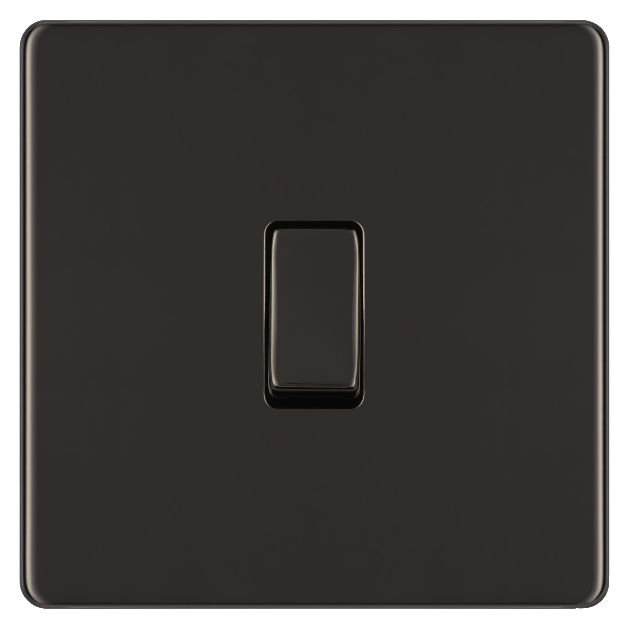 Colours 10A 2 way Polished black nickel effect Single Light Switch Departments DIY at B&Q