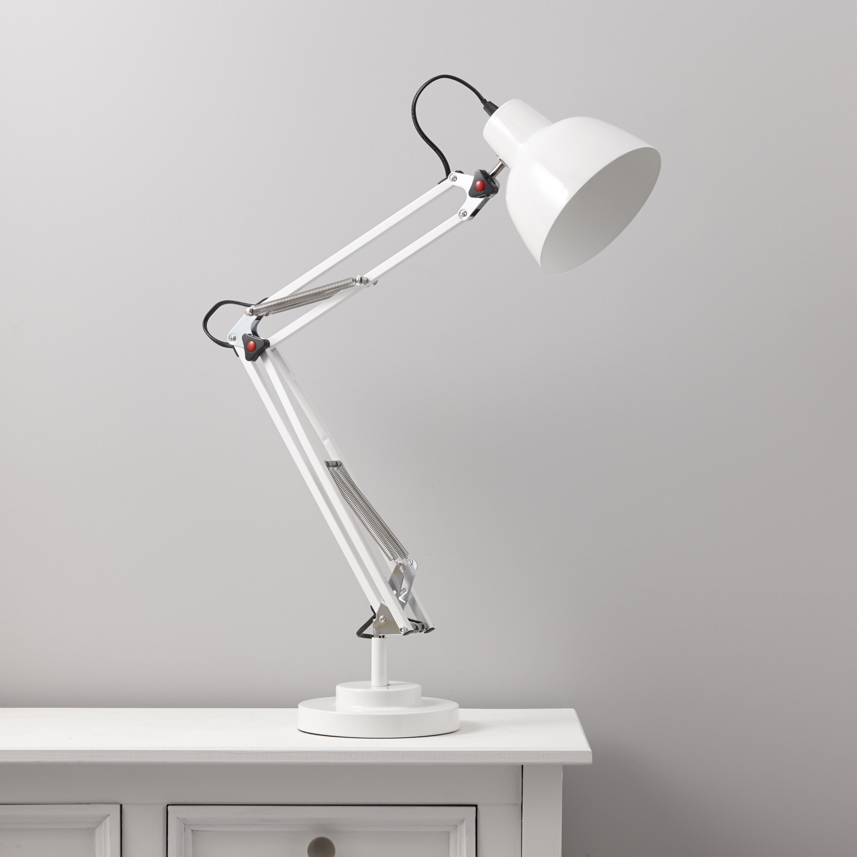 ISAAC White Desk lamp Departments DIY at B Q
