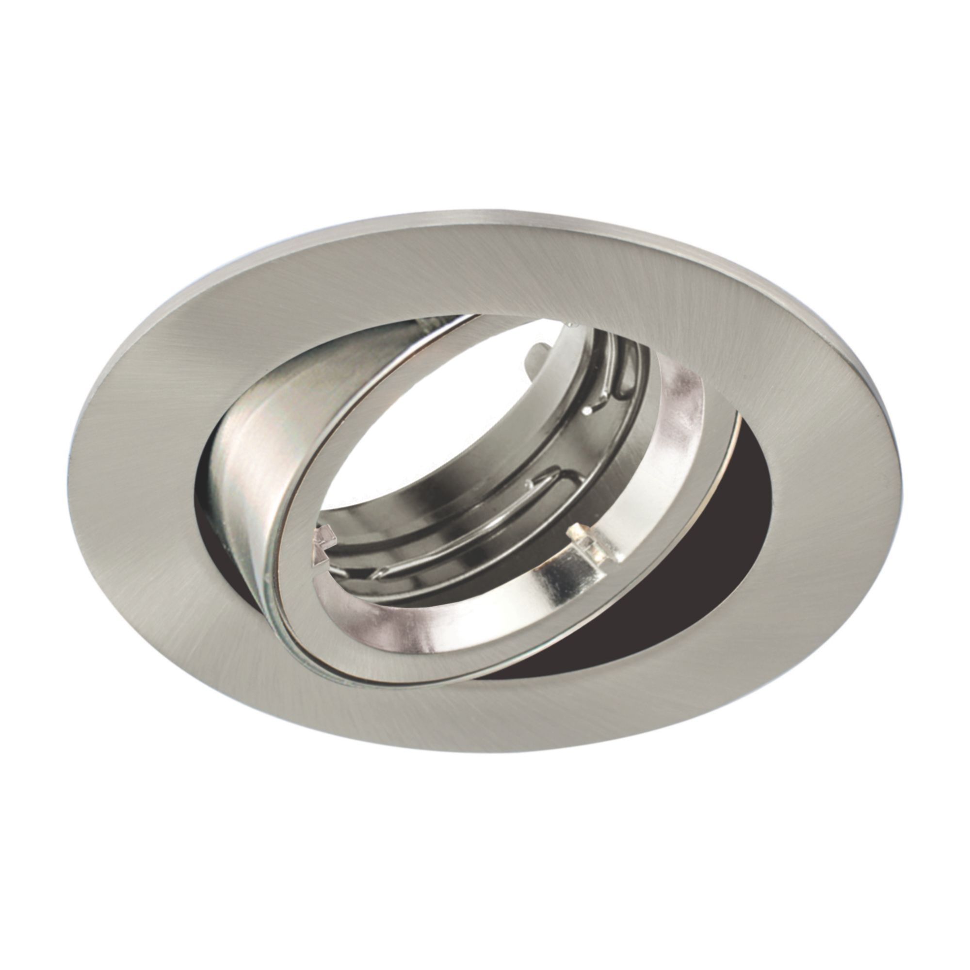 Diall Brushed Chrome Effect Downlight 240 V, Pack of 8 | Departments ...