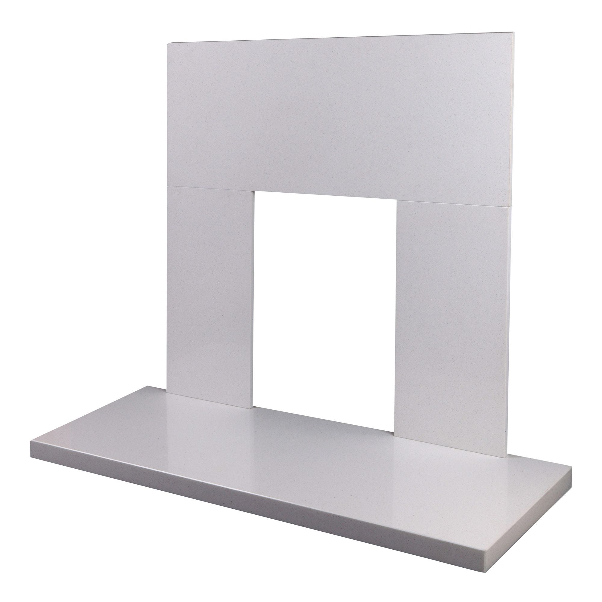 Blyss White Marble Back panel & hearth (W)410mm (D)110mm Departments