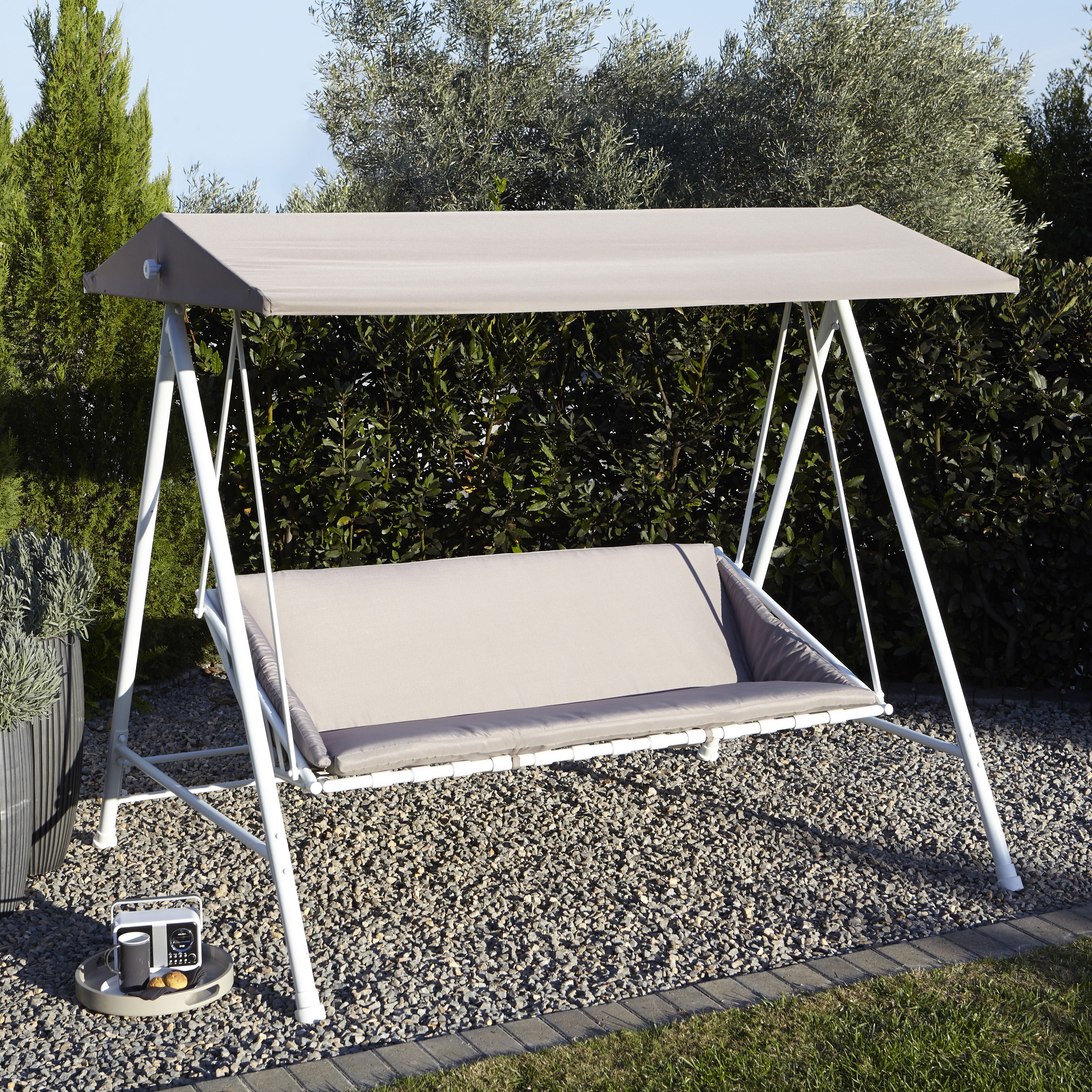 Blooma Metal Swing Bench Departments Diy At B Q