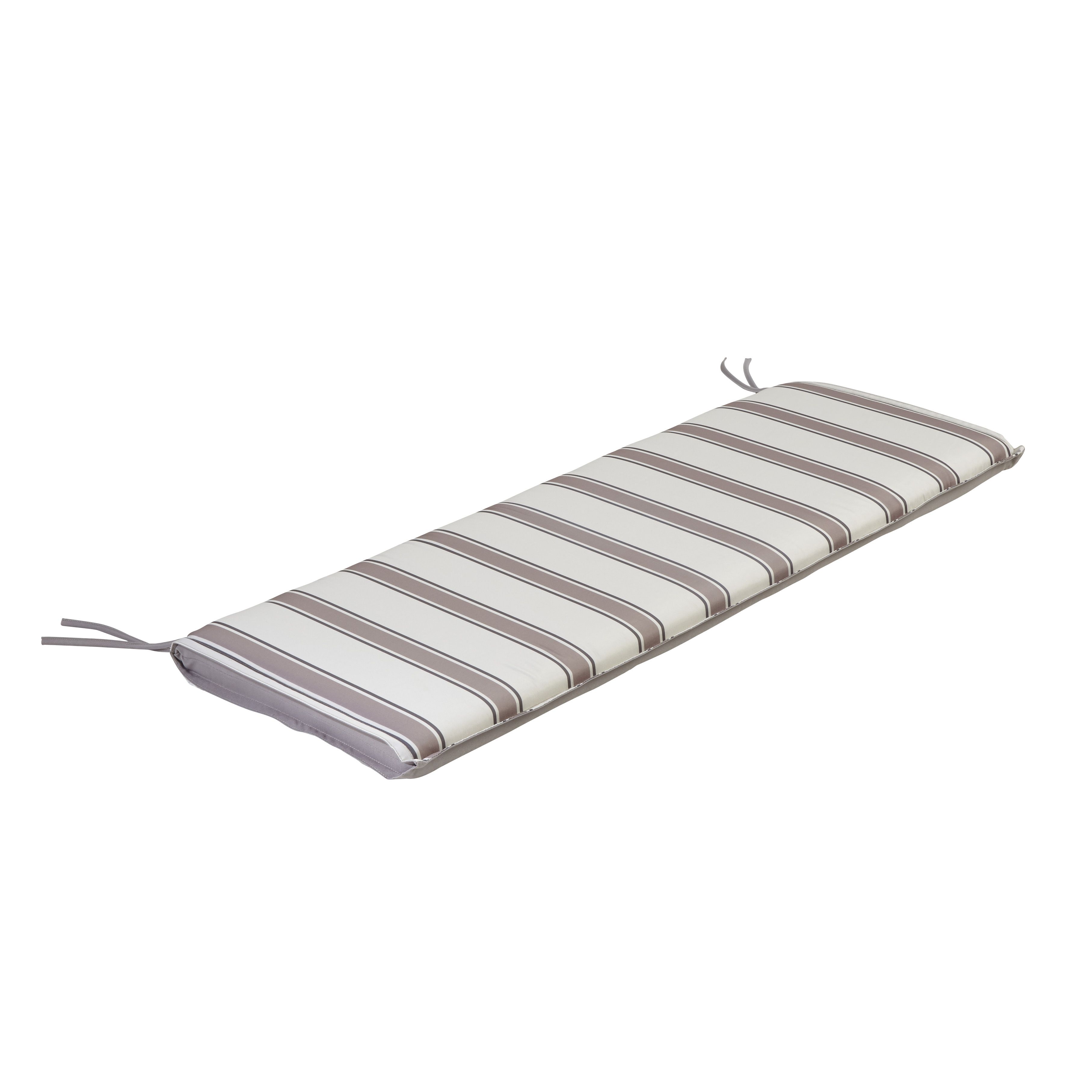 Isla Striped Beige & Cream Bench Cushion | Departments | DIY at B&Q