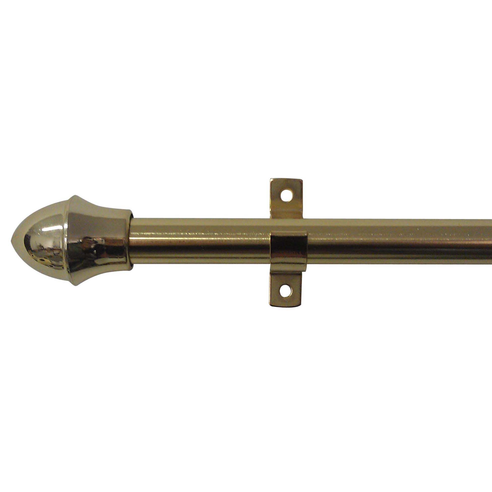 Brass effect Extendable Curtain pole, (L)0.71m Departments DIY at B&Q