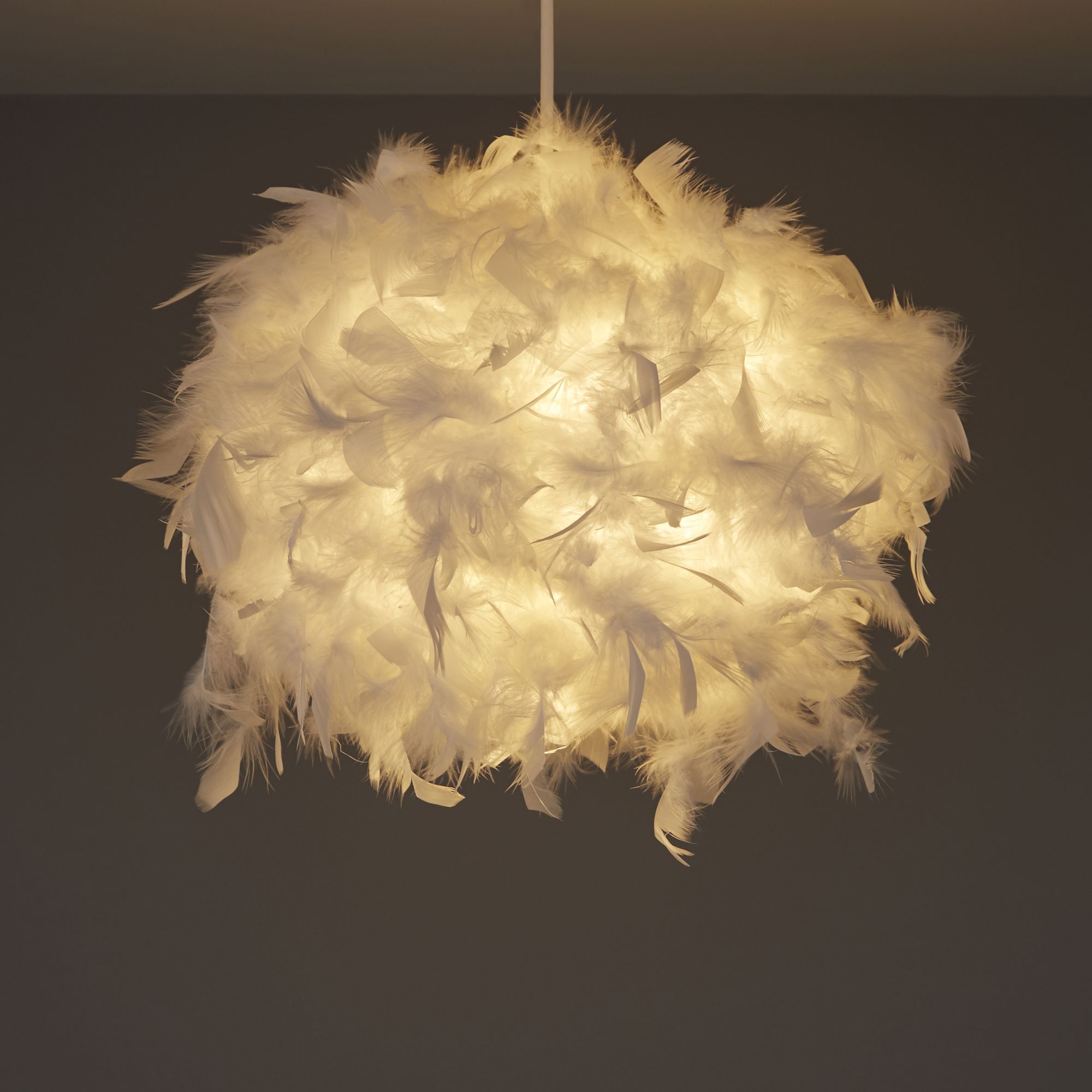 white feather lamp shades