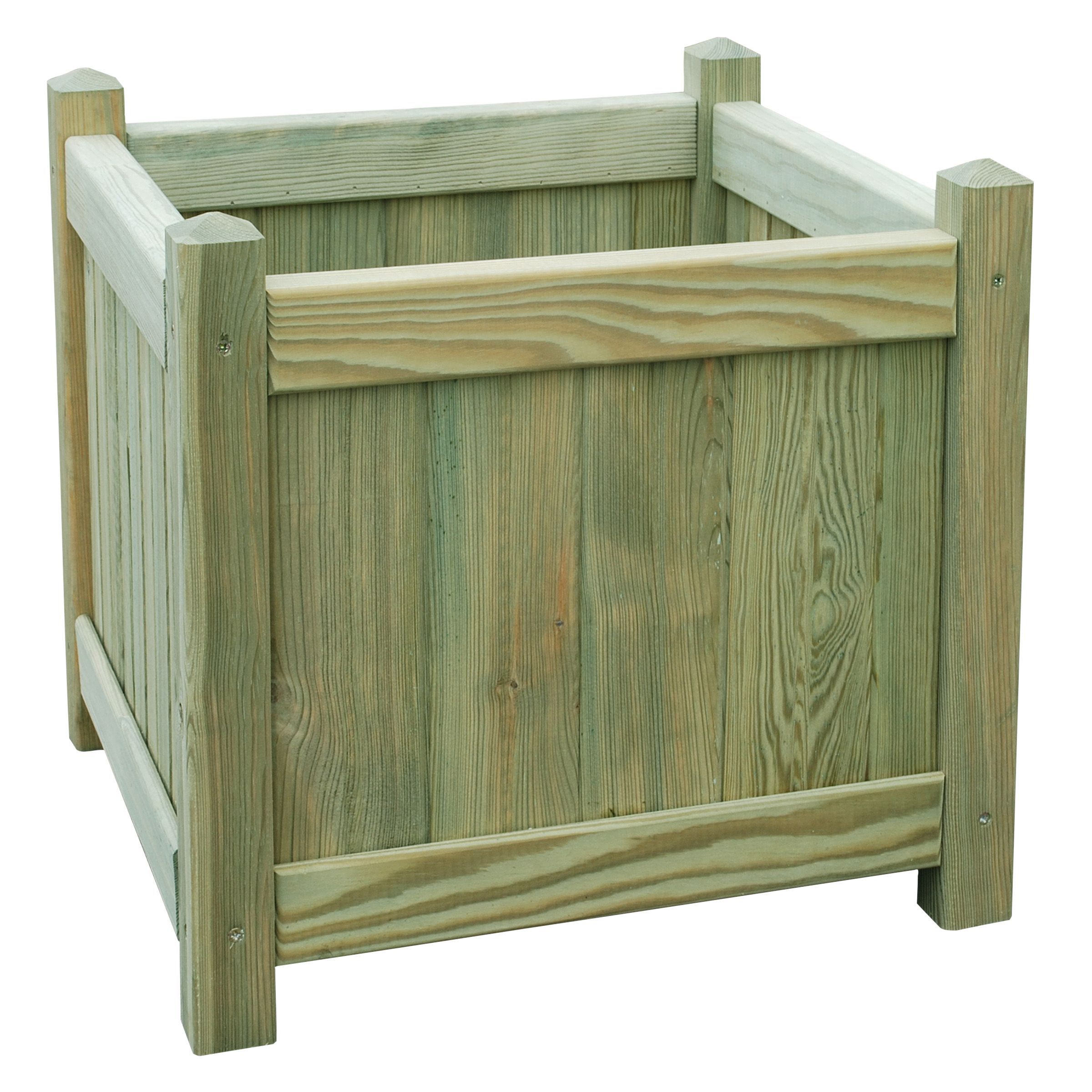 Square Wooden Planter (H)450mm (L)450mm Departments ...