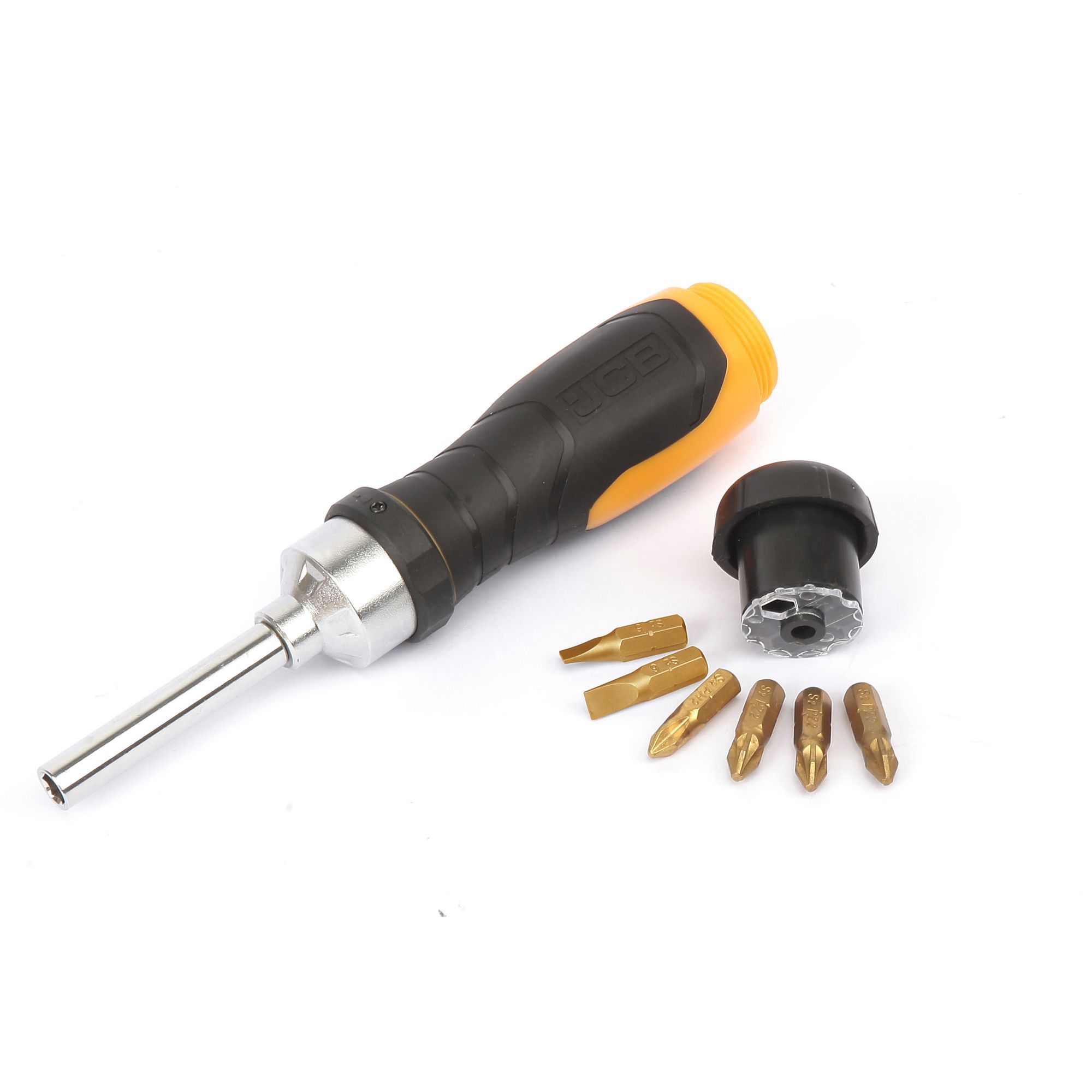 JCB 7 Piece Multi Ratchet Screwdriver Set | Departments | DIY At B&Q