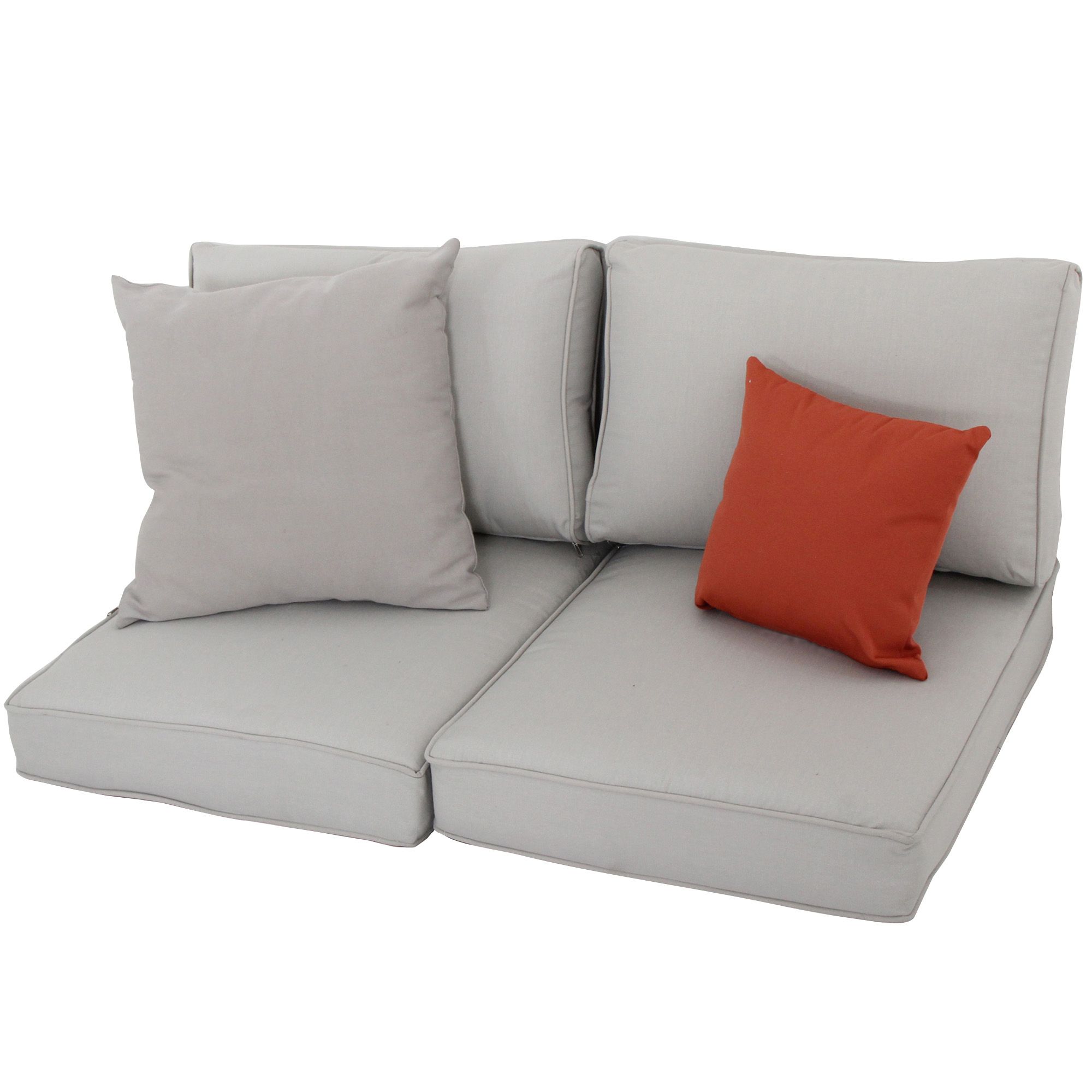 Praslin Grey Replacement Two Seater Cushion Set Departments DIY at B&Q