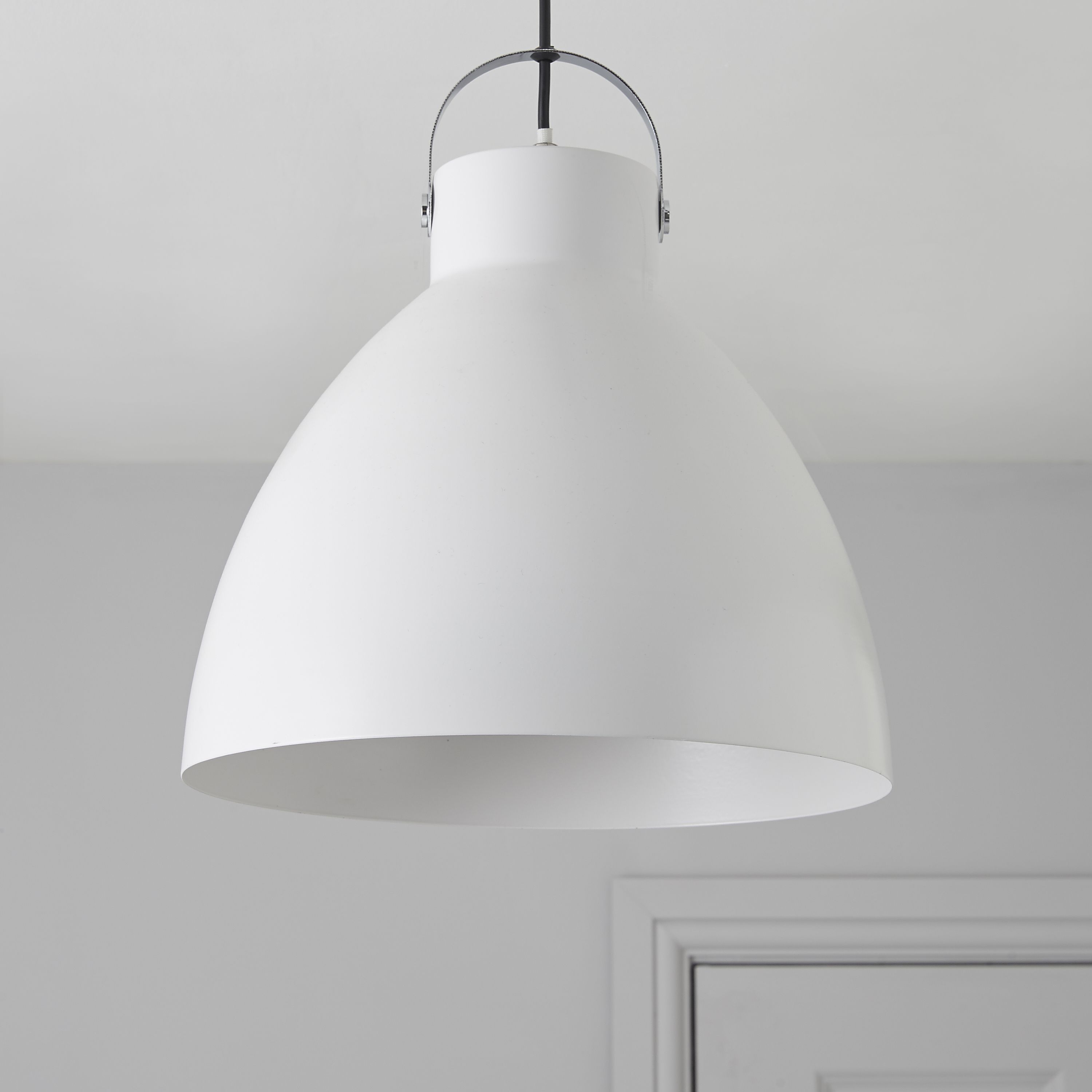 tibbon white pendant ceiling light | departments | diy at b&q