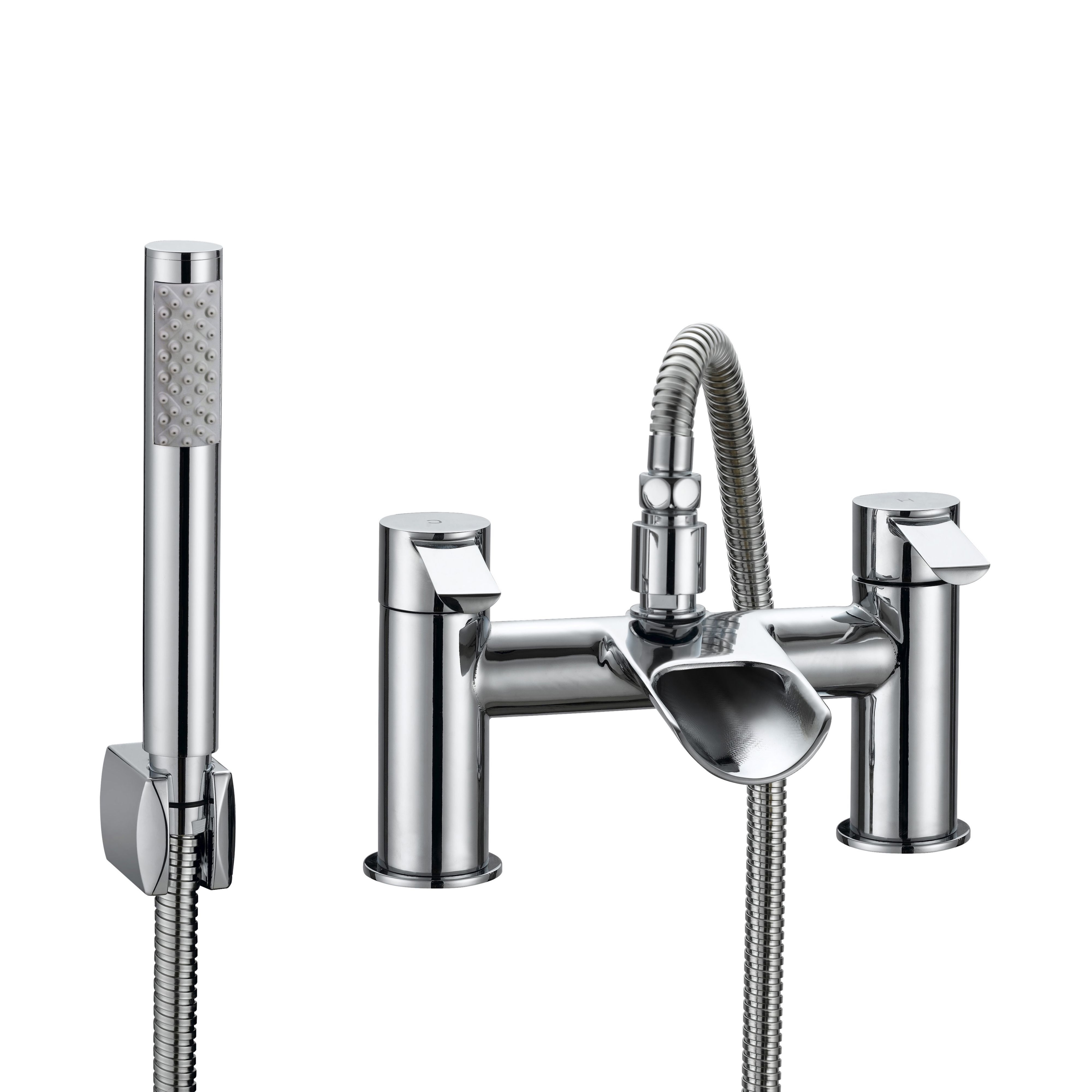 Cooke & Lewis Bamboo Chrome finish Bath shower mixer tap Departments