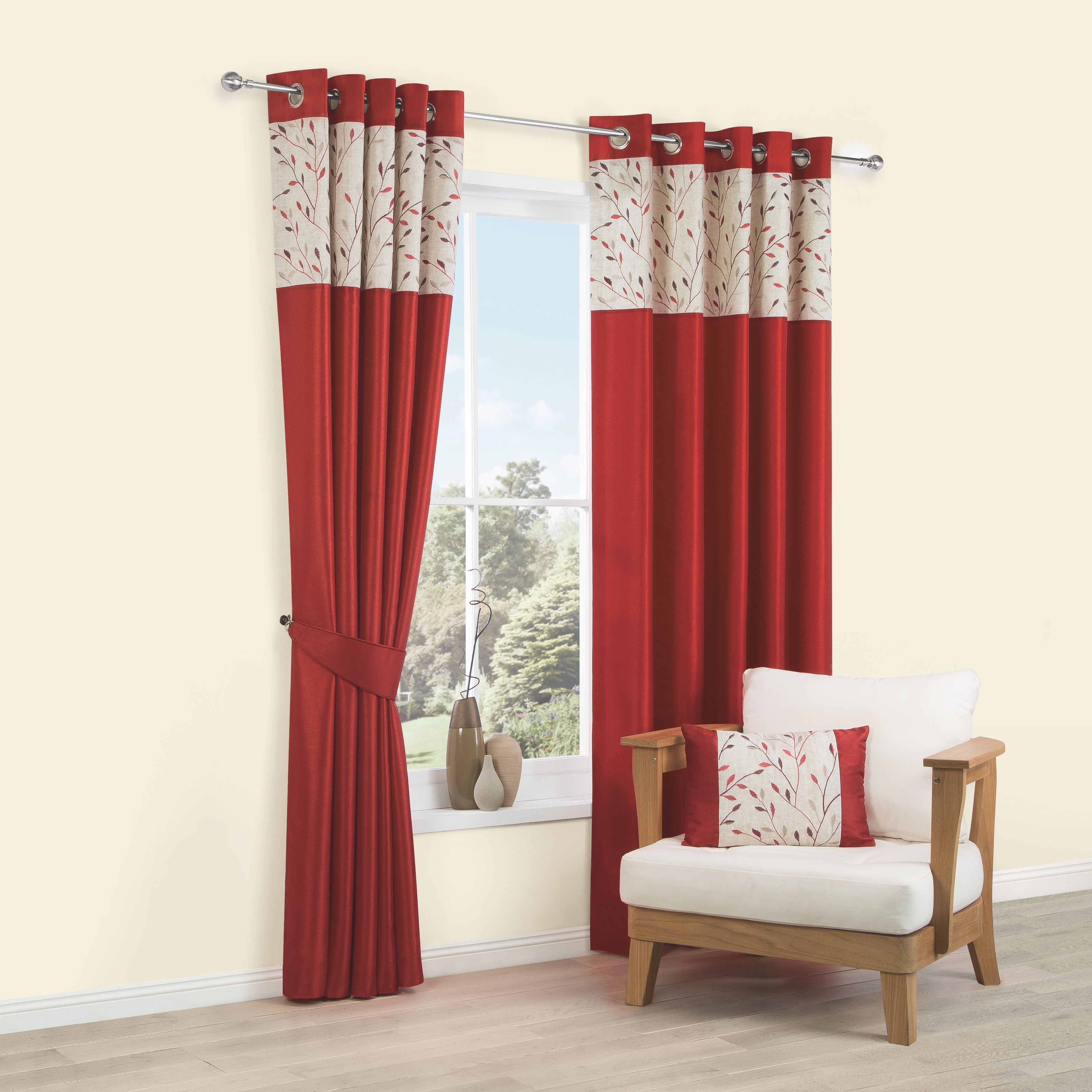 Unique 20 of Red And Cream Curtains With Eyelets