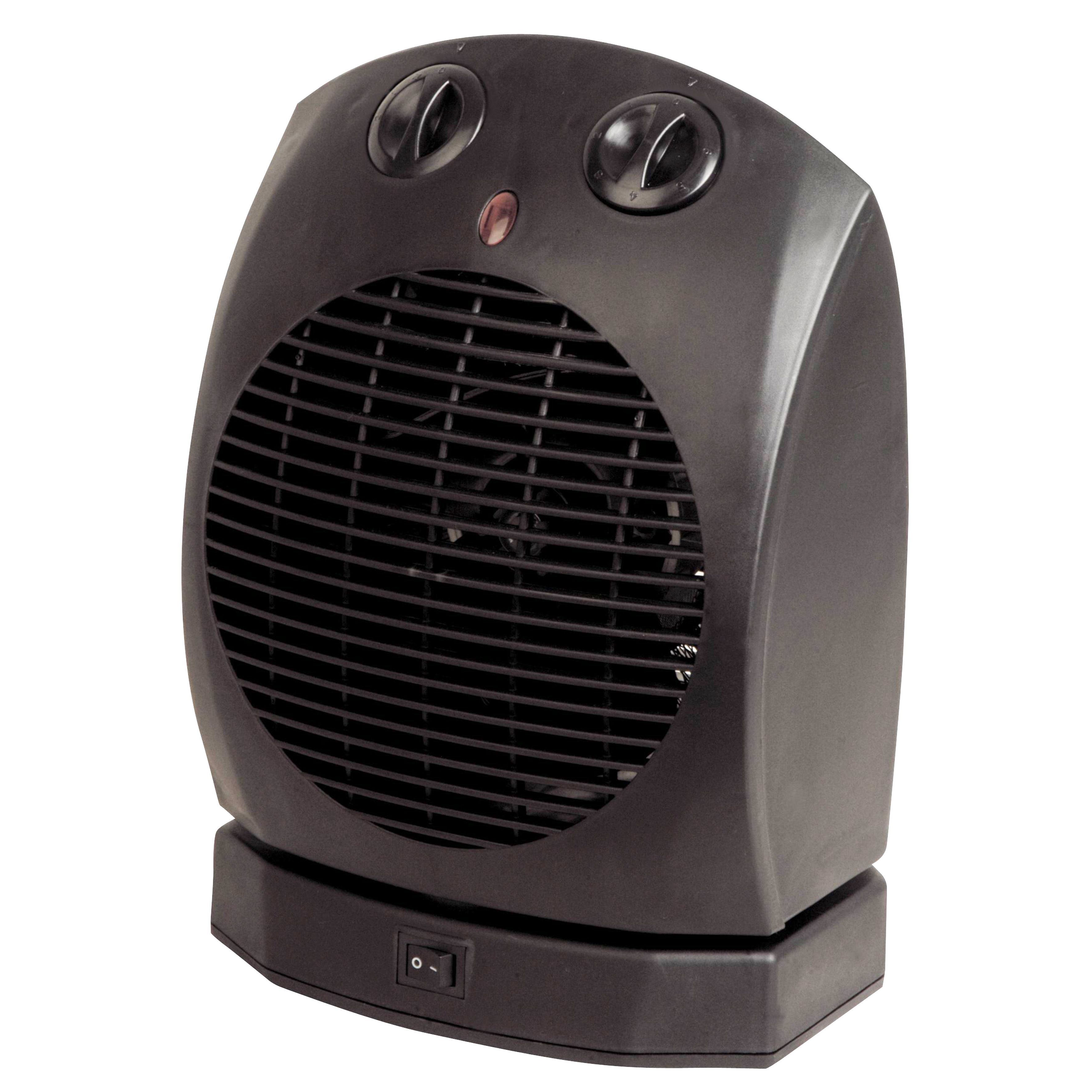 Blyss 1/2kW Black Fan Heater | Departments | TradePoint