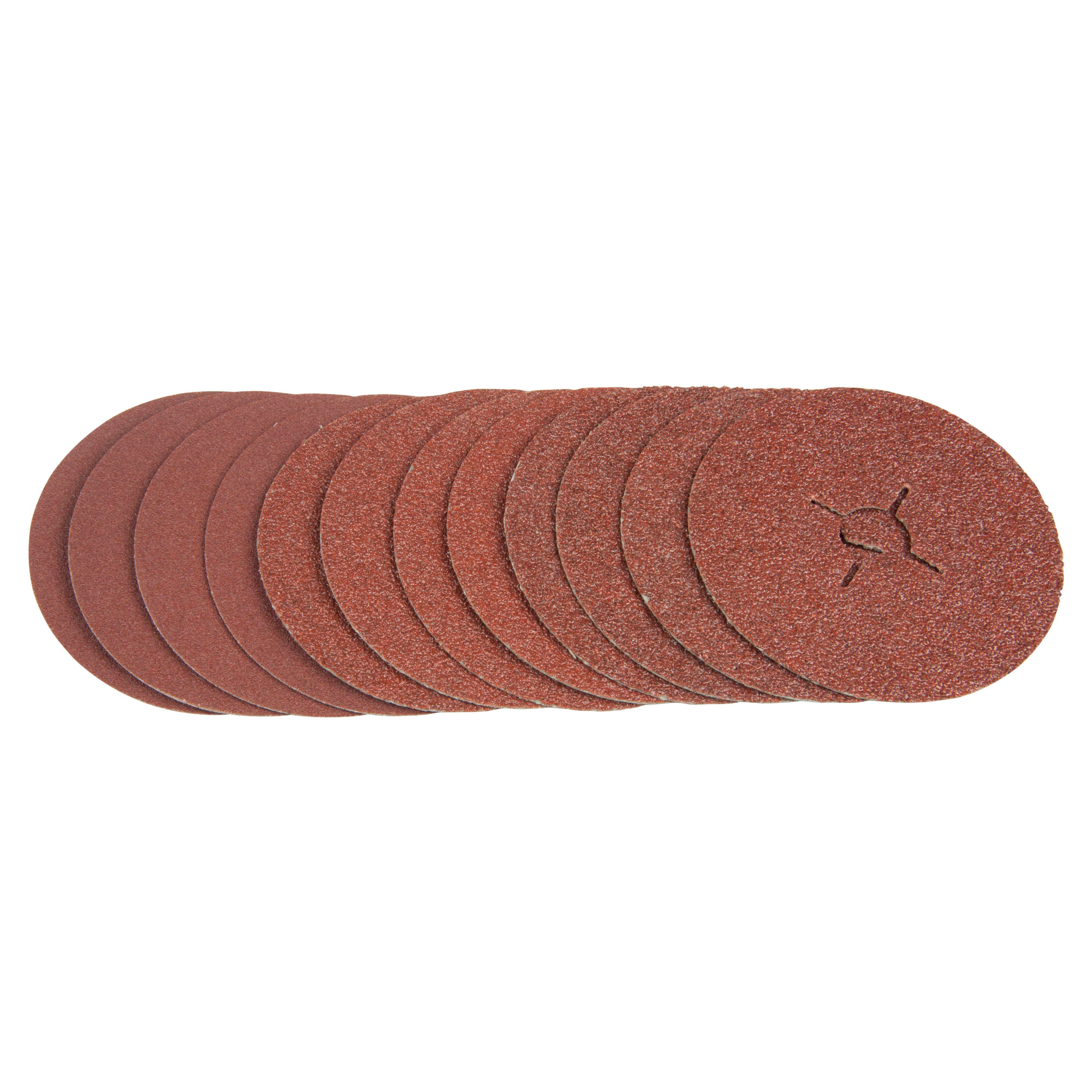 PTX Mixed Grit Mixed Fibre Sanding Sheet (Dia)115mm, Pack of 12