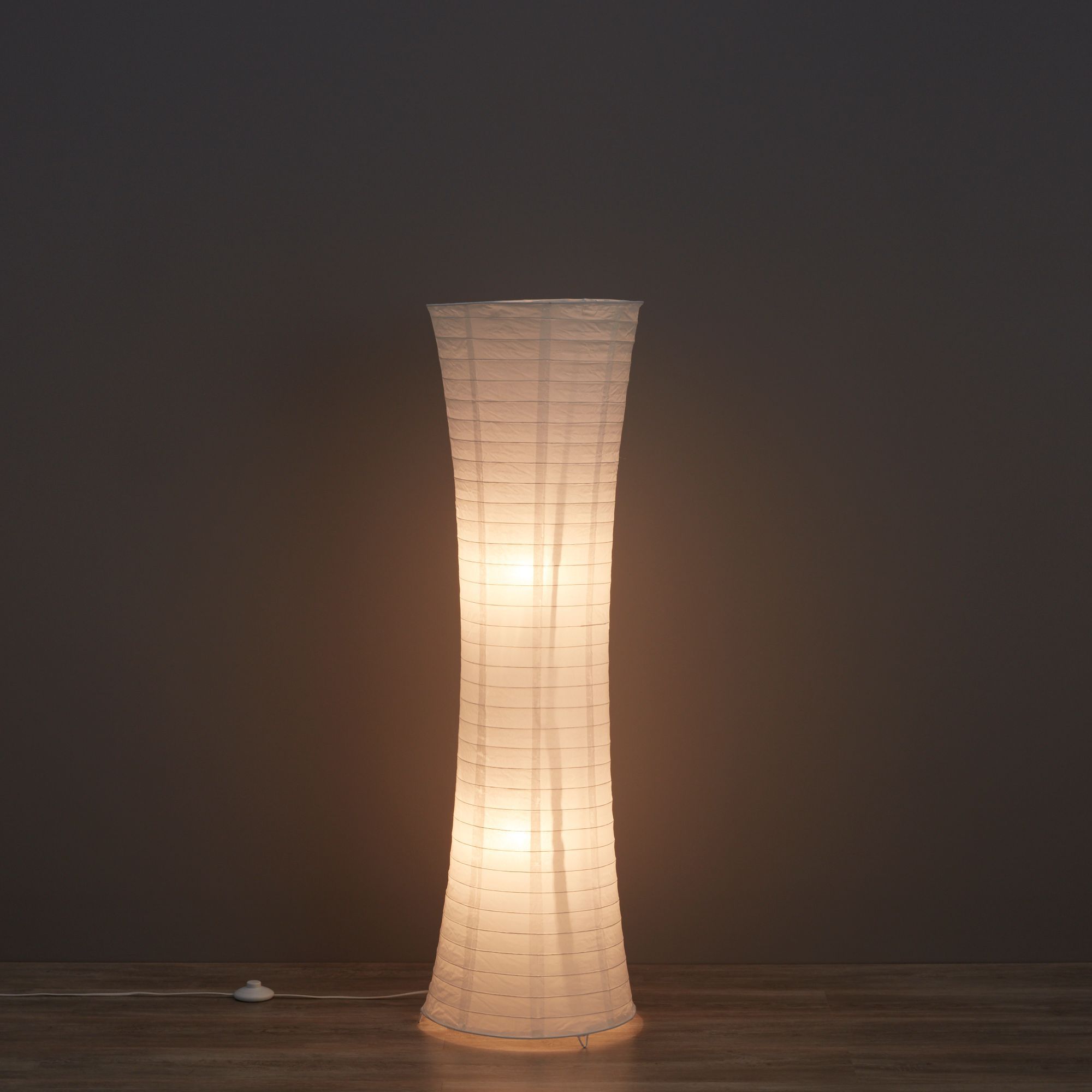 Colours Paper White Halogen Floor Lamp Departments Diy At B Q