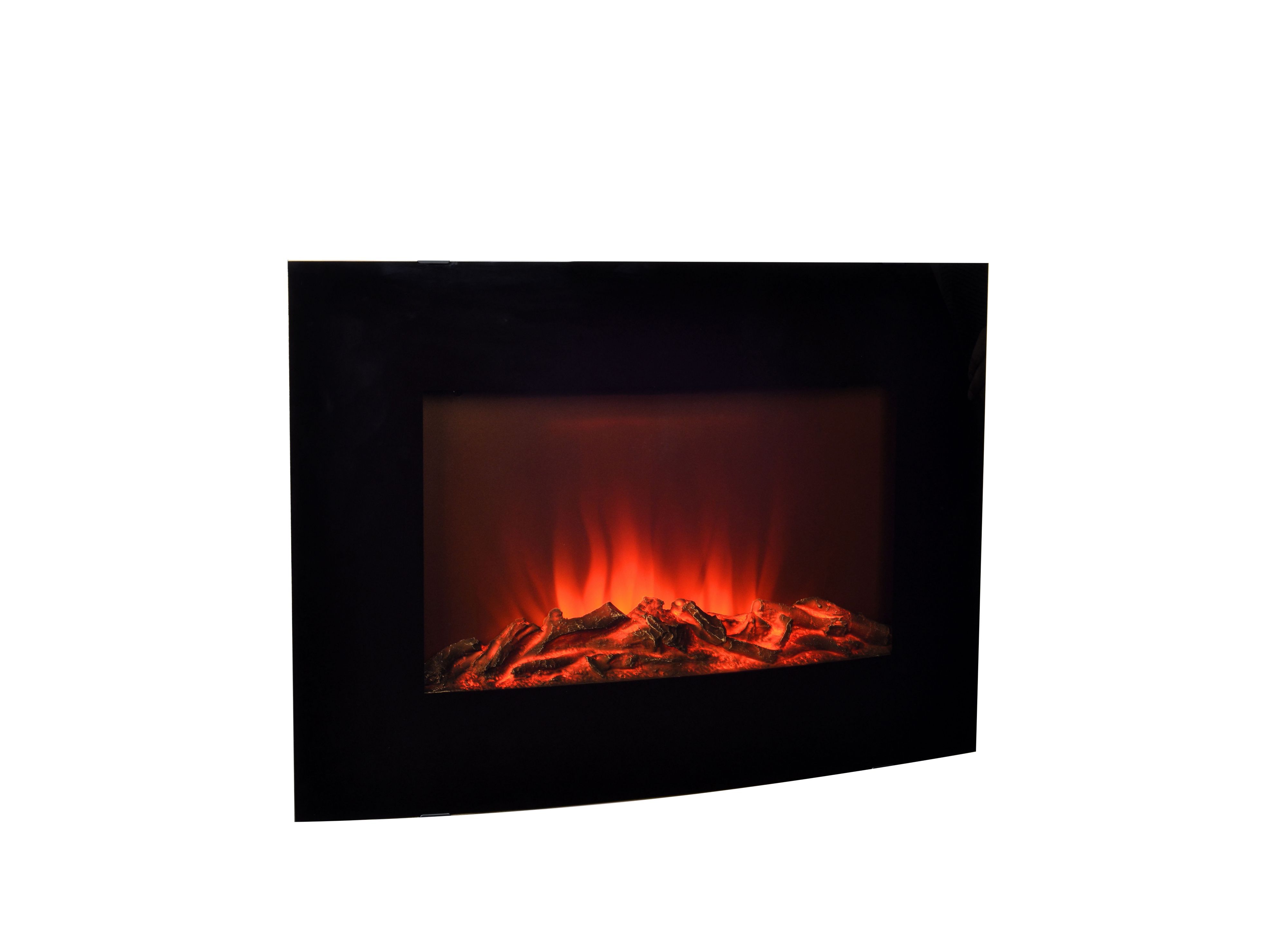 Blyss Standard Black Remote Control Wall Hung Electric Fire Departments DIY at B&Q