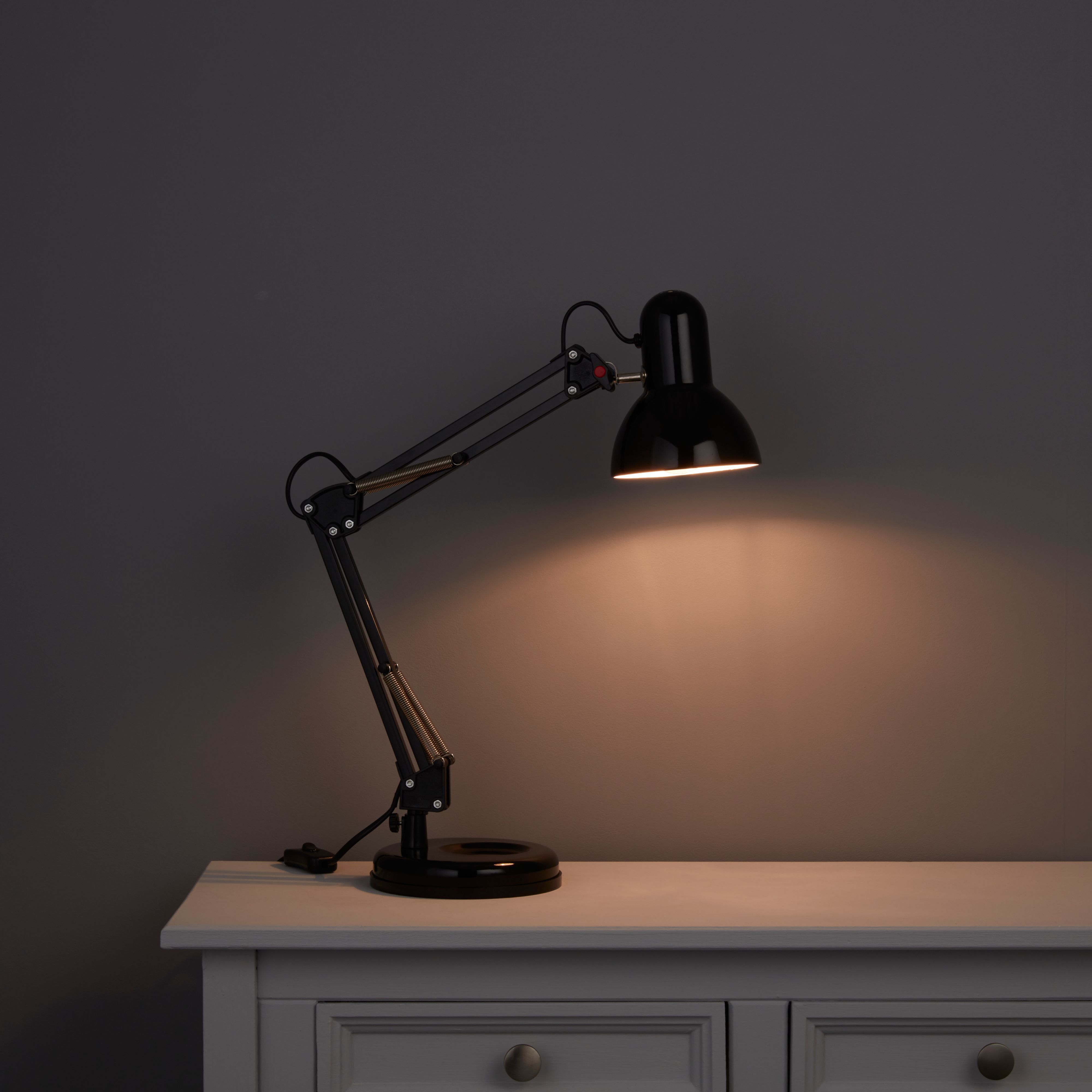 Adjustable Black Desk lamp Departments DIY at B&Q