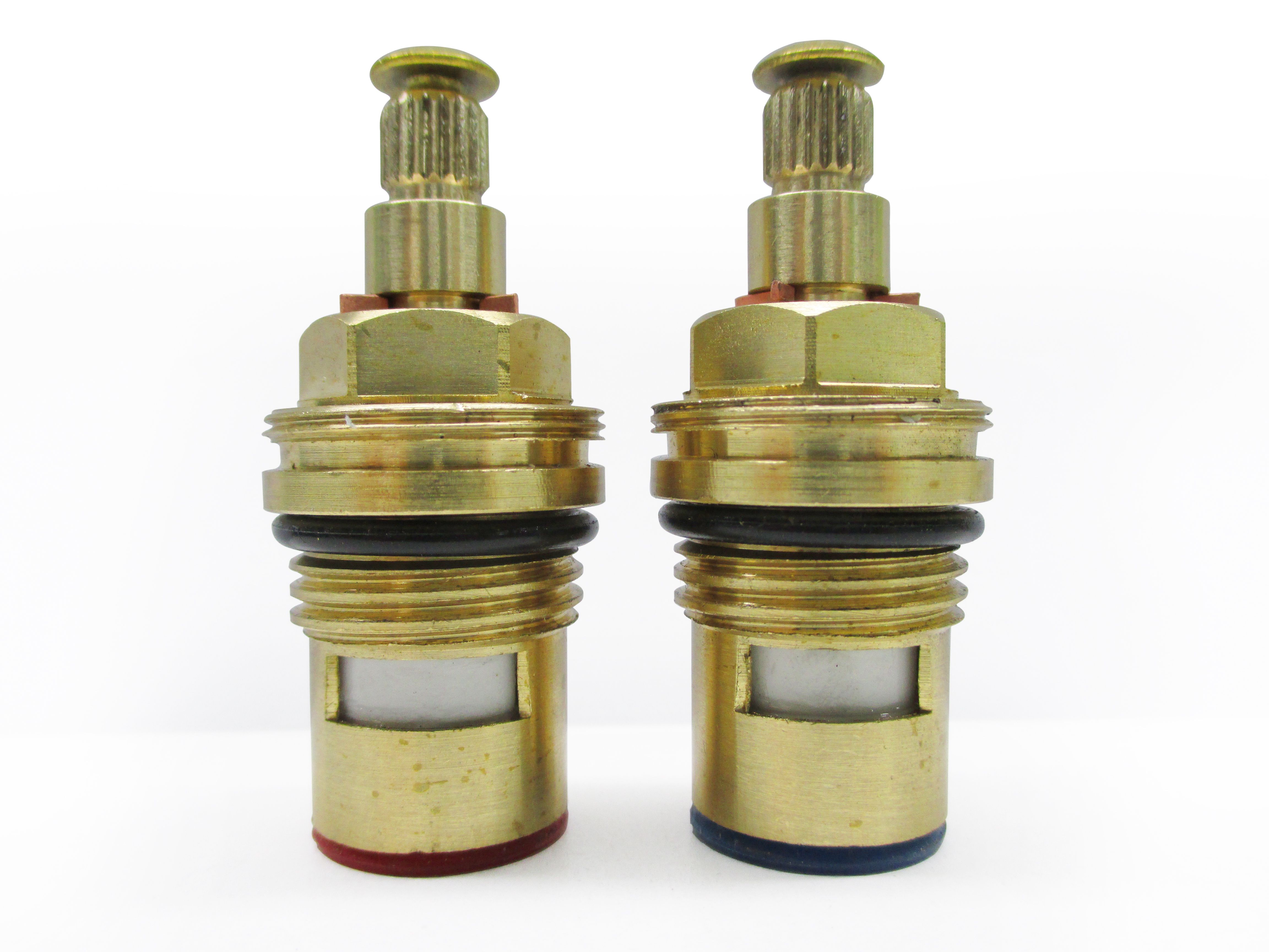 Brass Tap Gland with 1/4 Turn Ceramic Seal (Thread)1/2" (Dia)8mm, Set of 2 Departments DIY