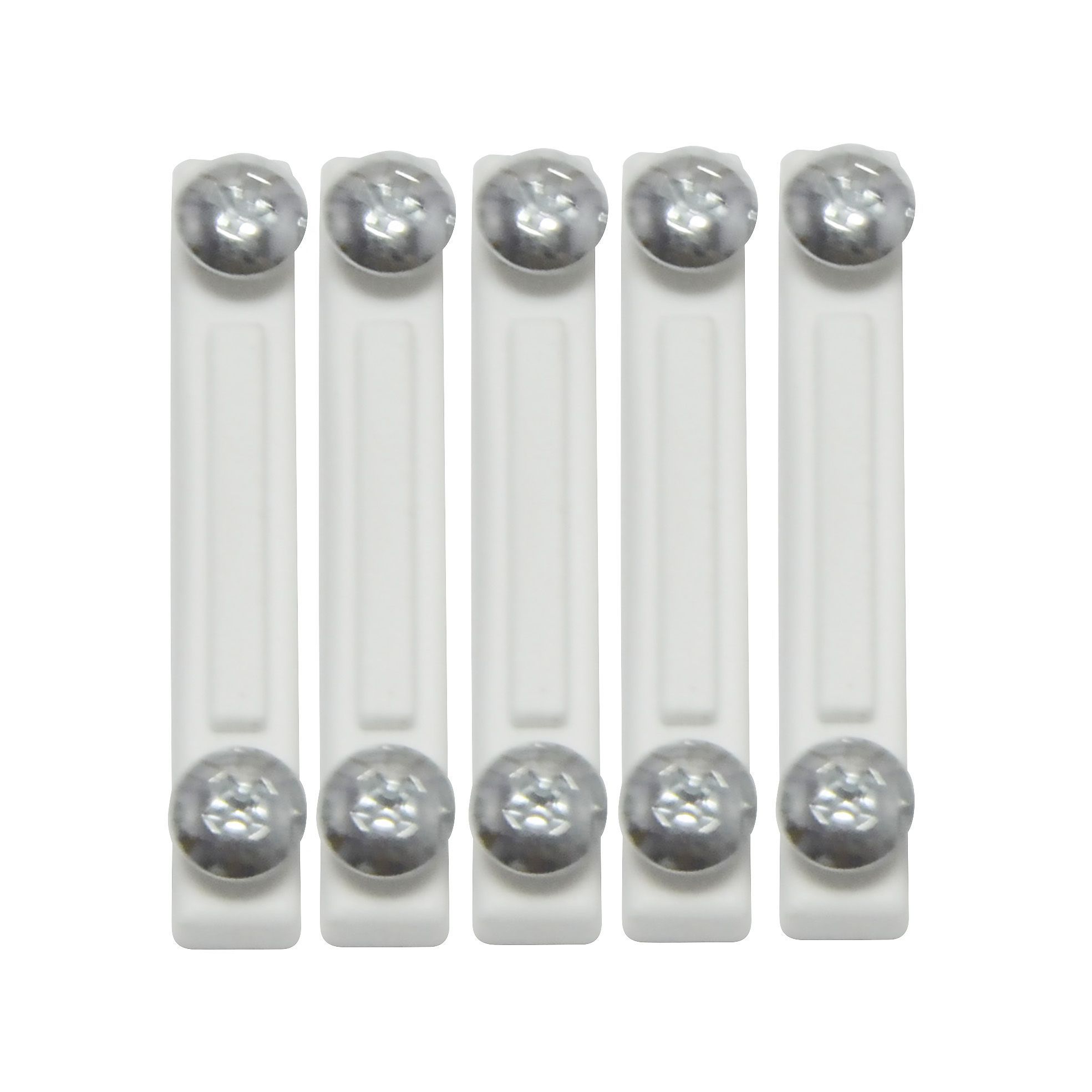 White Plastic Curtain Track Joining Piece L 49mm Pack Of 5