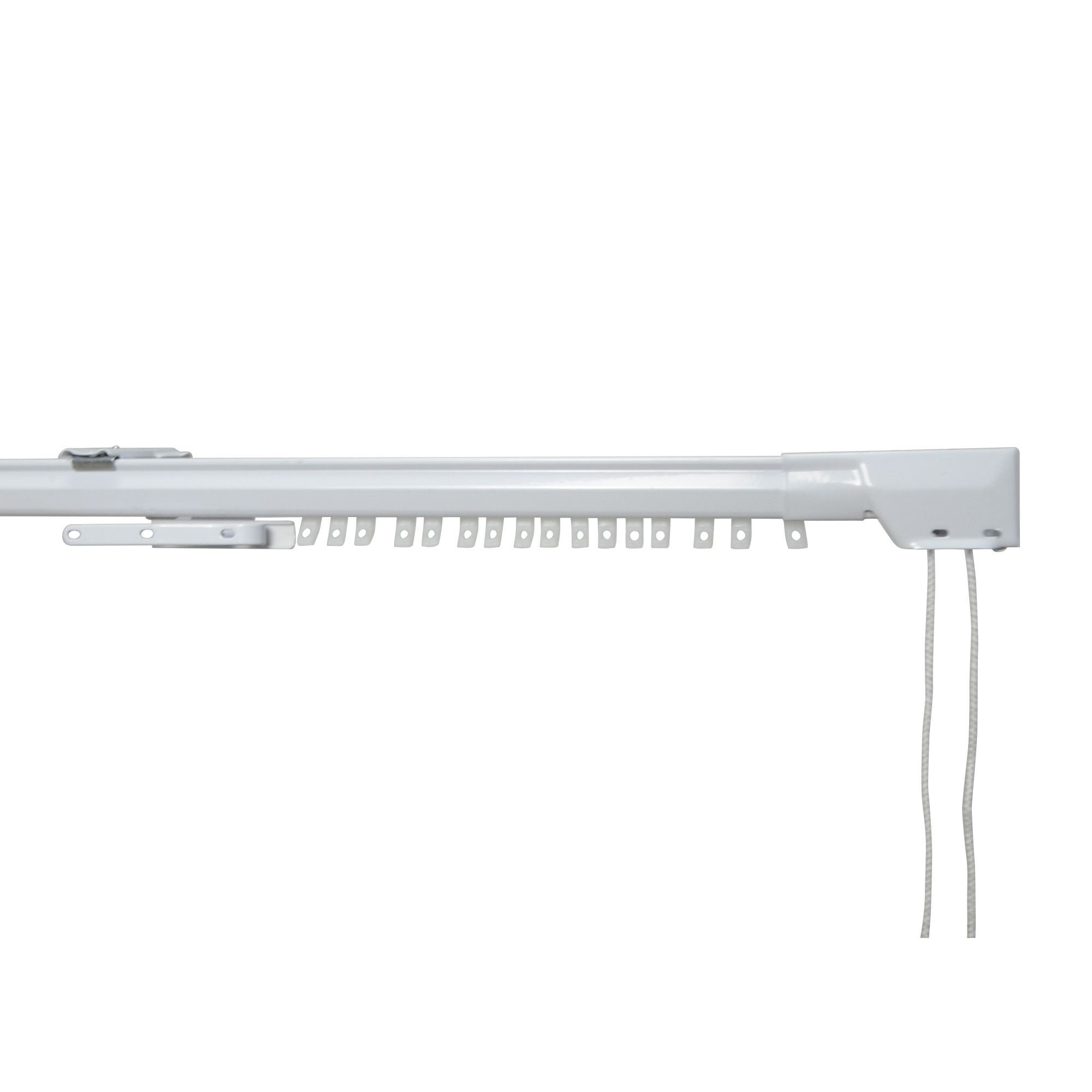 Corded White Extendable Curtain Track L 3m Departments Diy