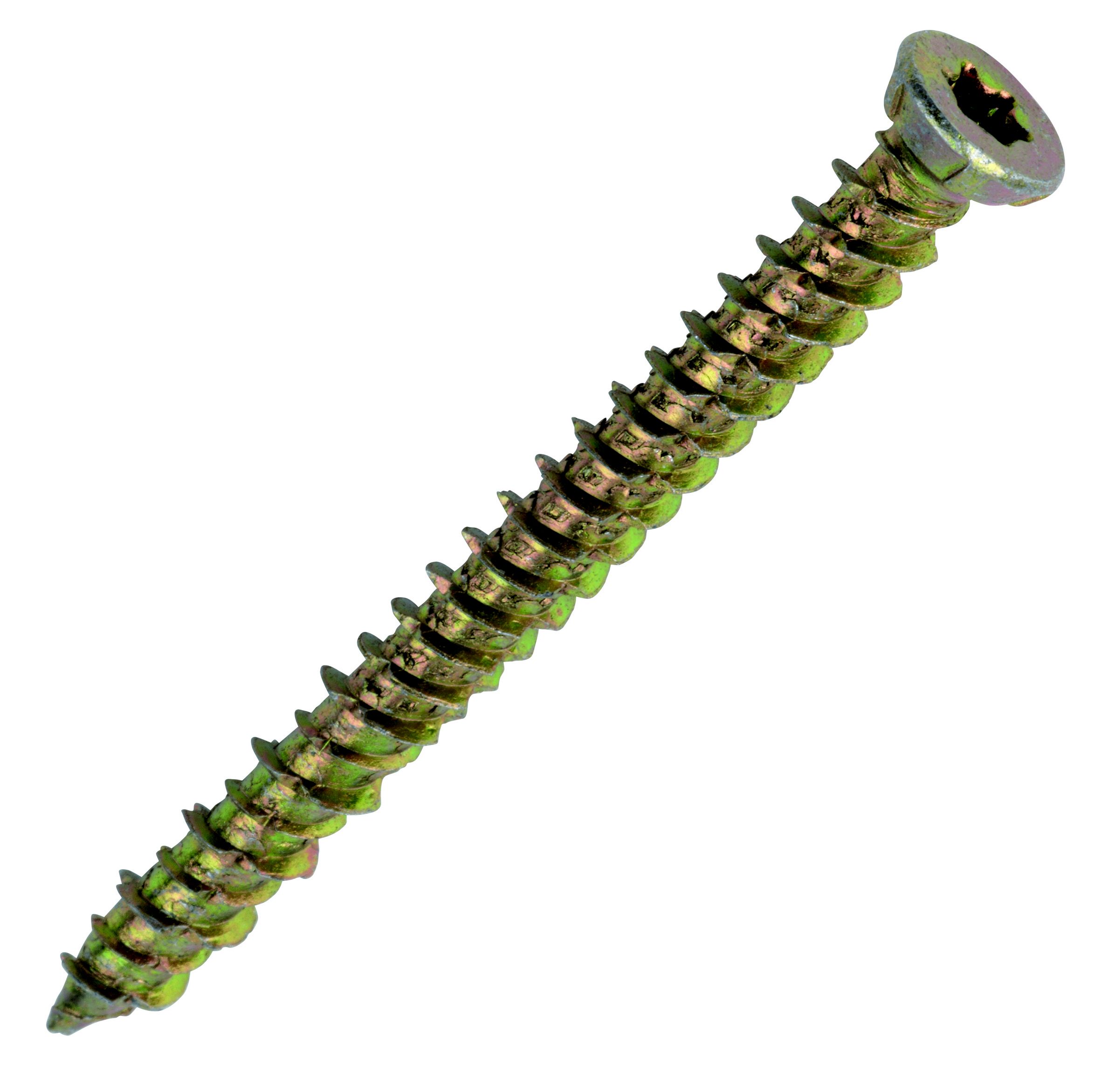 Goldscrew Plus Zinc plated Carbon steel Woodscrews (Dia)5mm (L)50mm