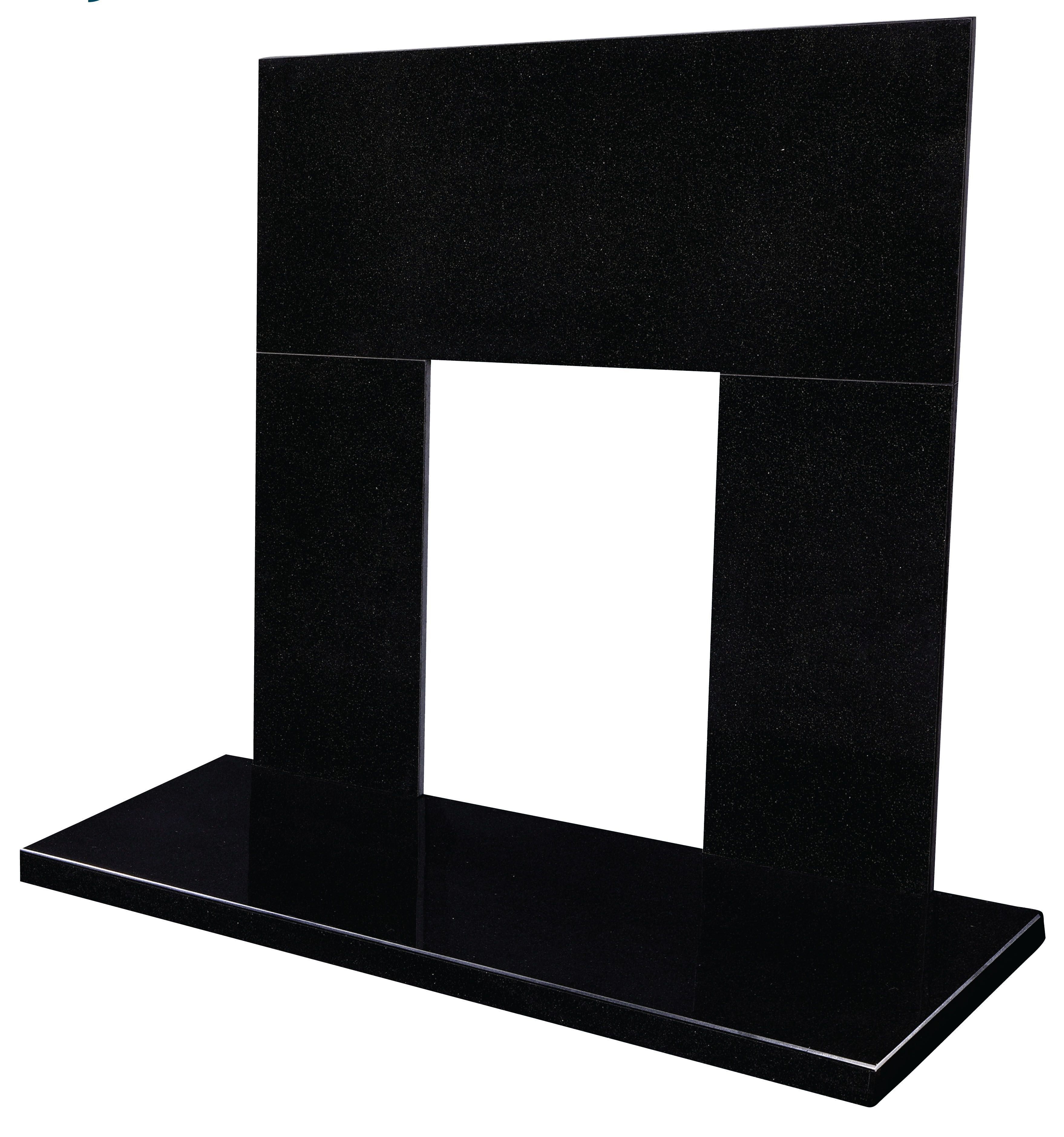 Blyss Black Granite Back Panel & Hearth Set | Departments | DIY At B&Q