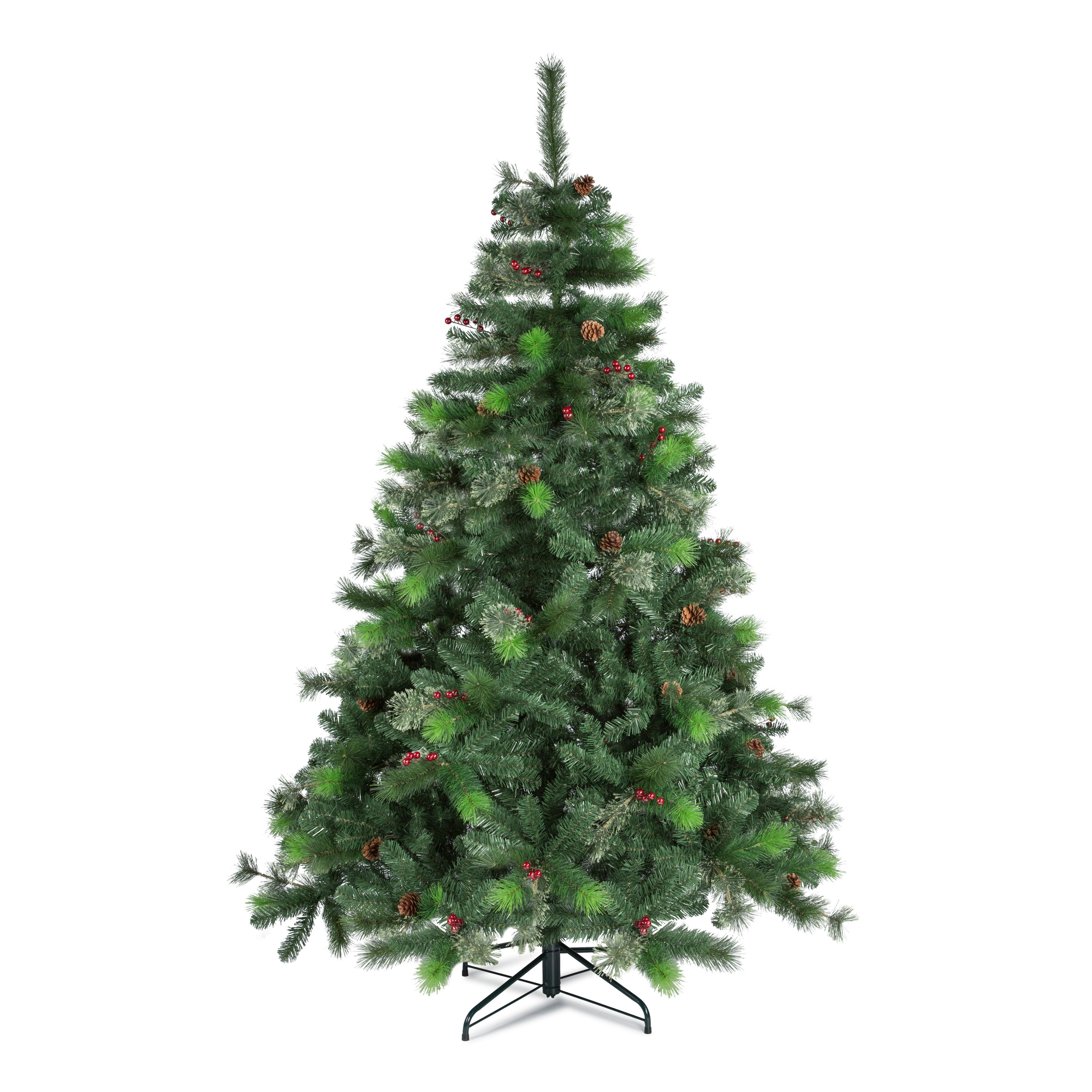 7ft Lakewood Pre Decorated Christmas Tree  Departments  DIY at B&Q