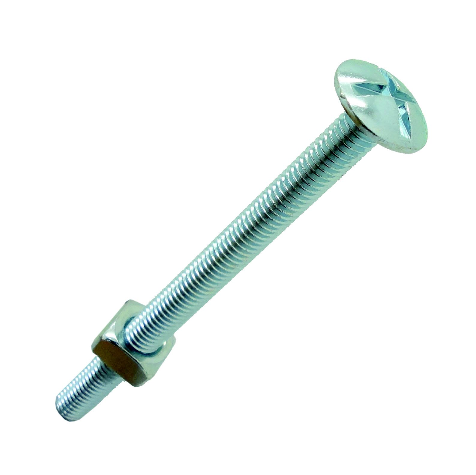 Easyfix Bright Zinc Plated Roofing Bolt (L)100mm, Pack of 10