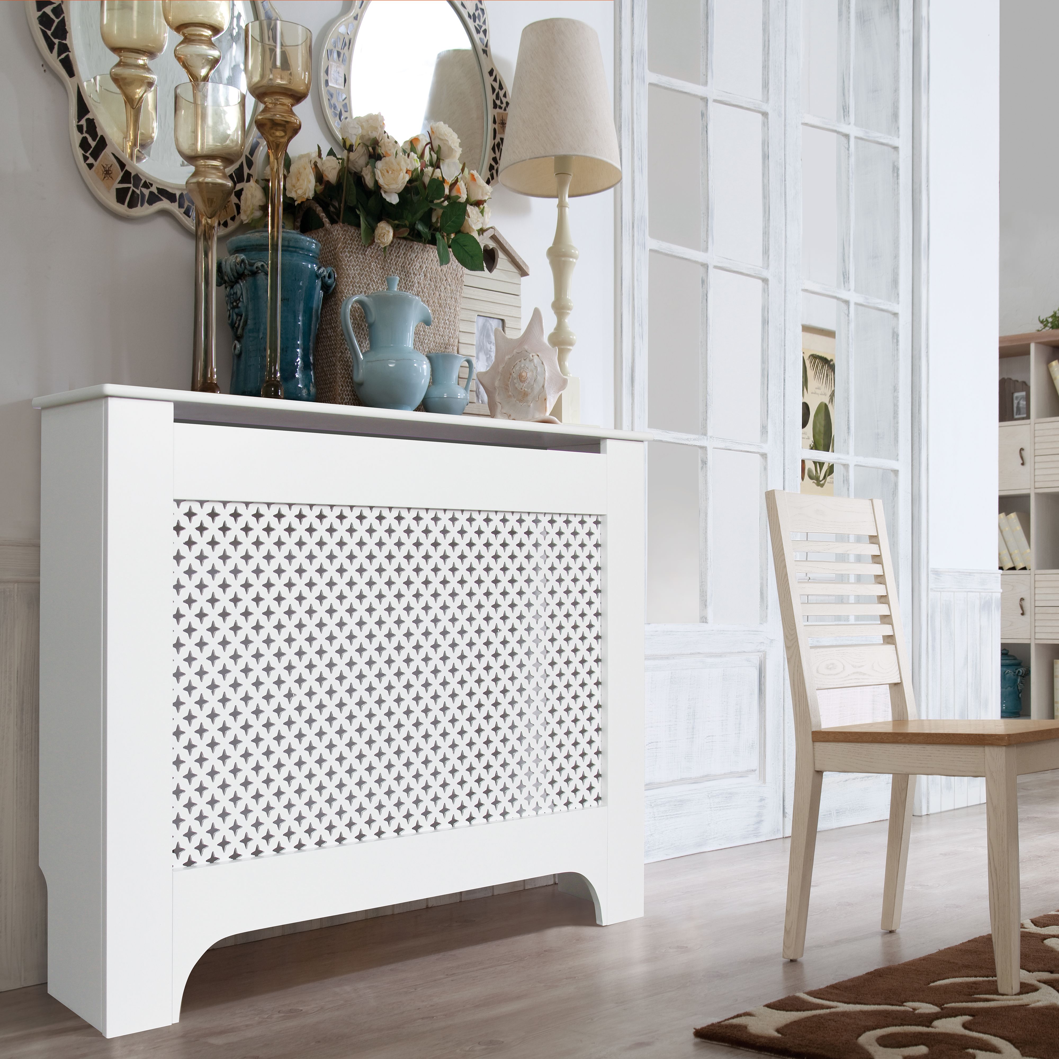 Richmond Medium White Painted Radiator Cover Departments Diy