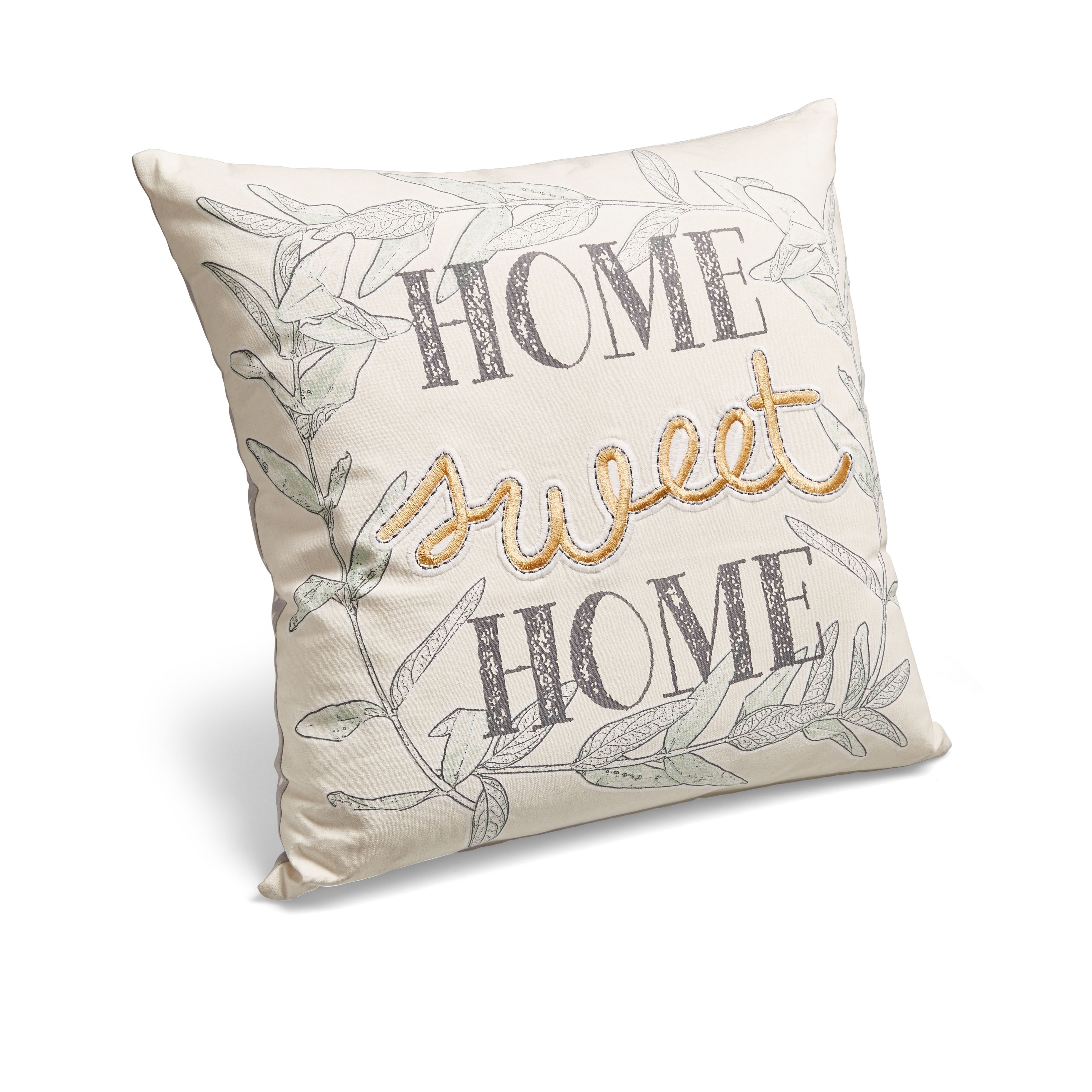 Home Sweet Home Cream & Grey Cushion | Departments | DIY At B&Q