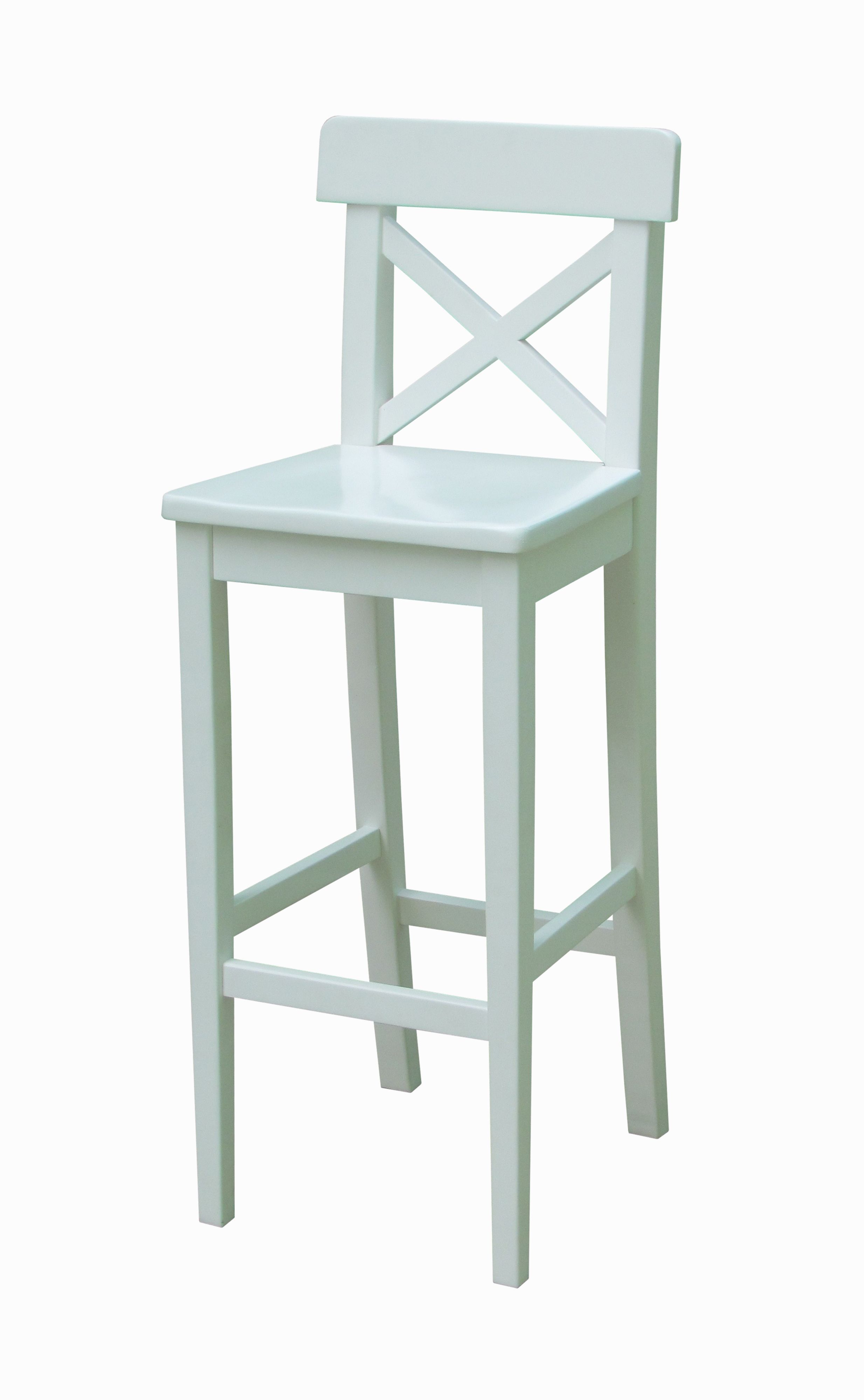 white wooden stool