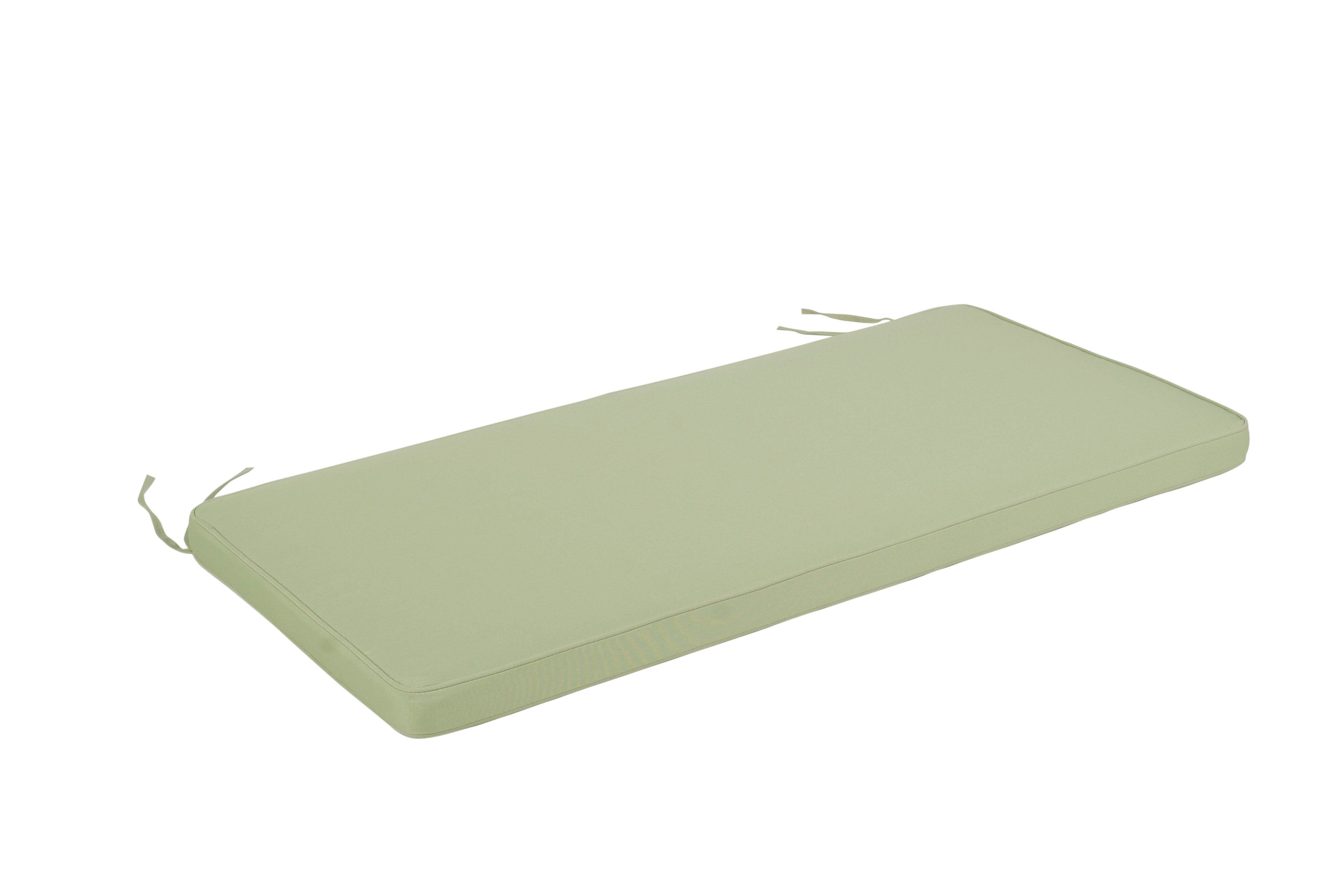 Tiga Plain Green Small bench cushion | Departments | DIY 
