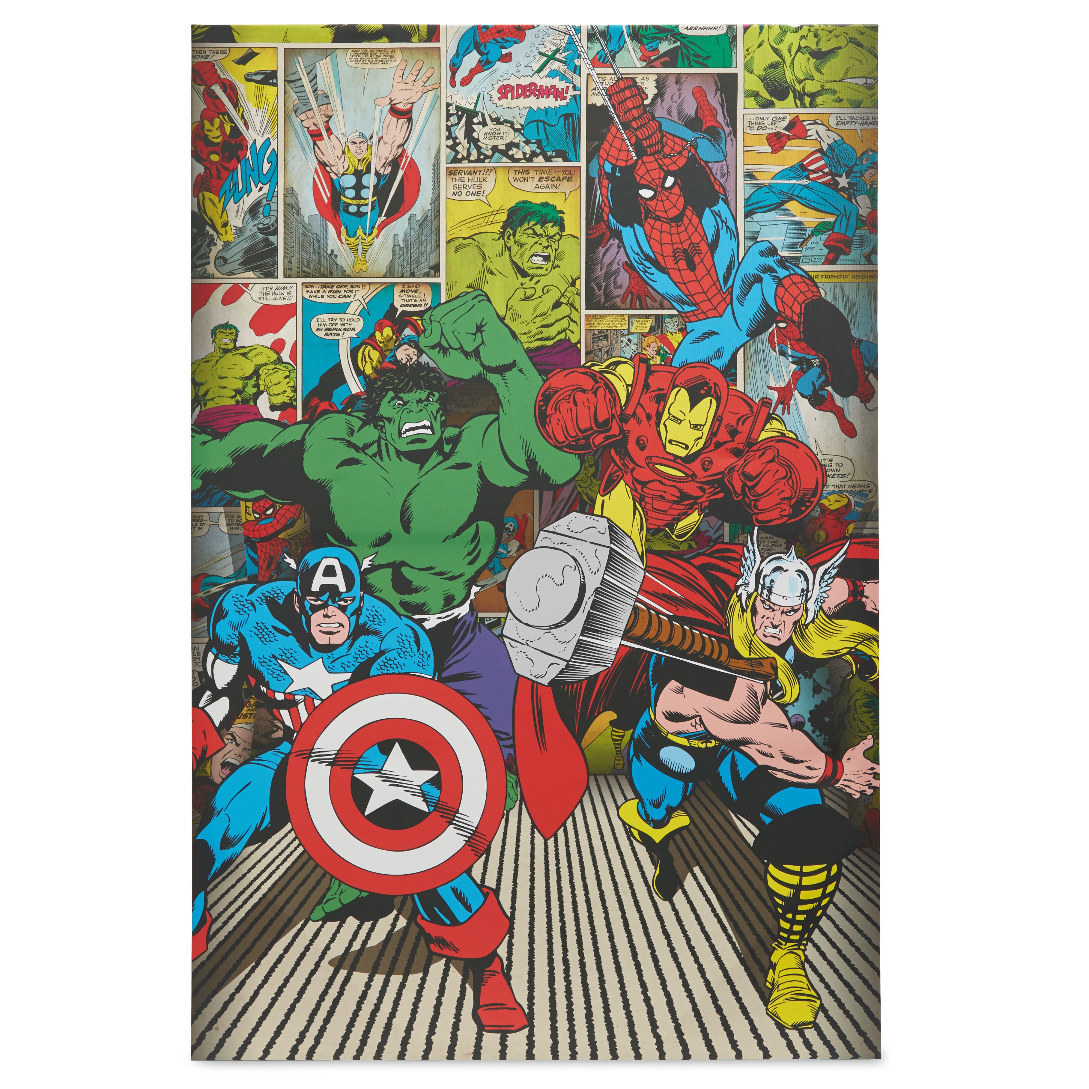 Marvel Avenger Multicolour Canvas (W)600mm (H)900mm | Departments | DIY ...