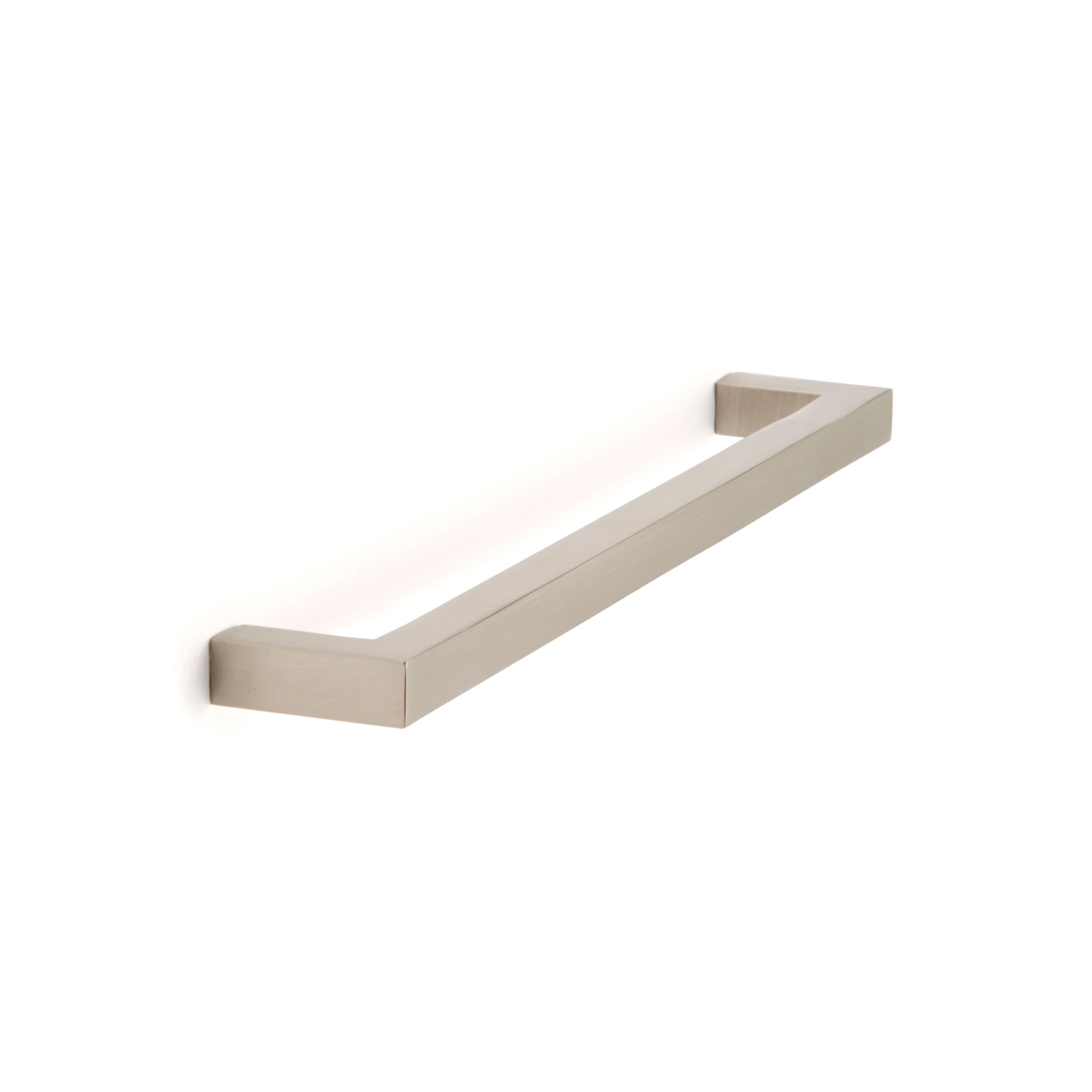 B&Q Brushed nickel effect Square Bedroom Handle handle (W)9 mm