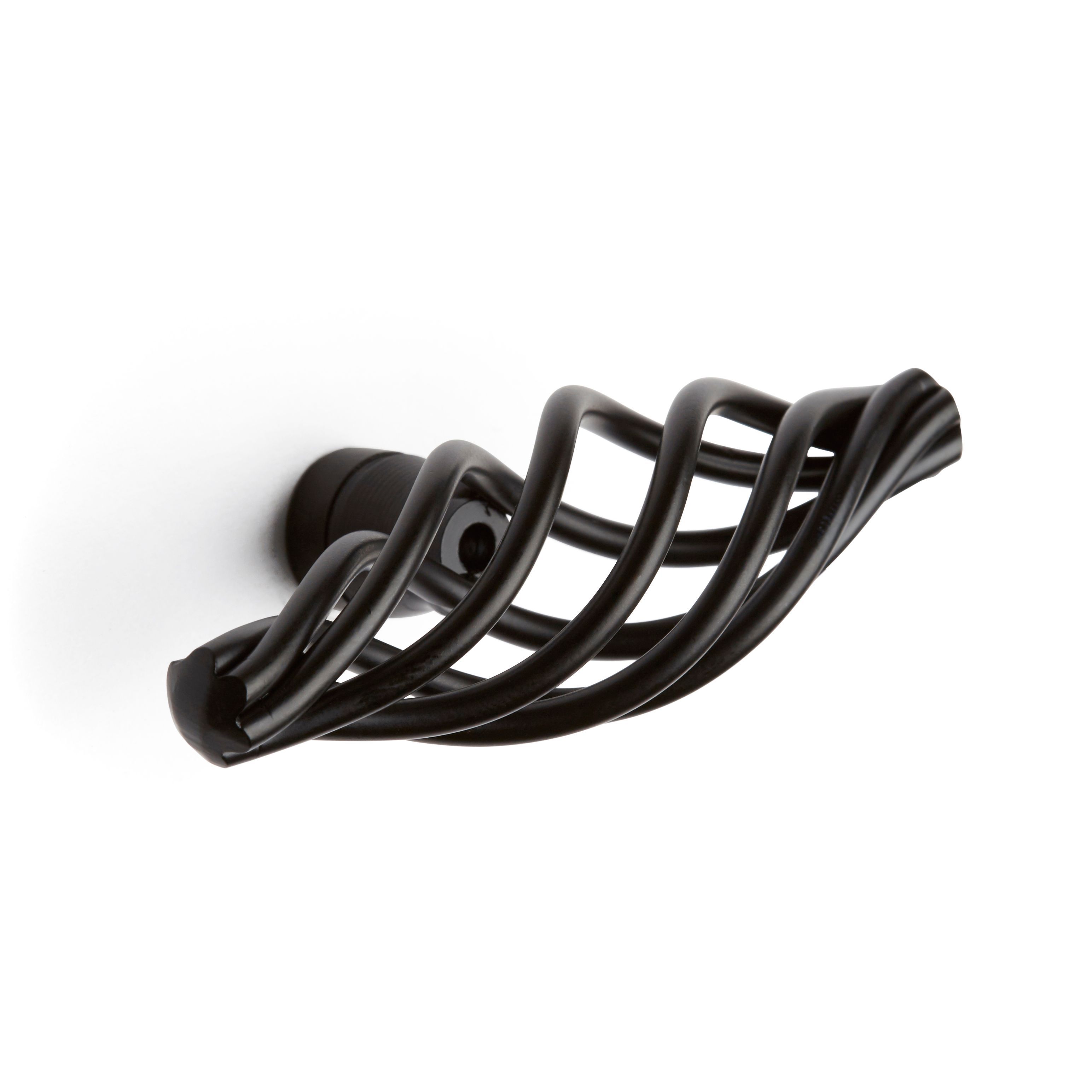 B Q Black Cage Bedroom Knob Cabinet Handle W 24 Mm Departments