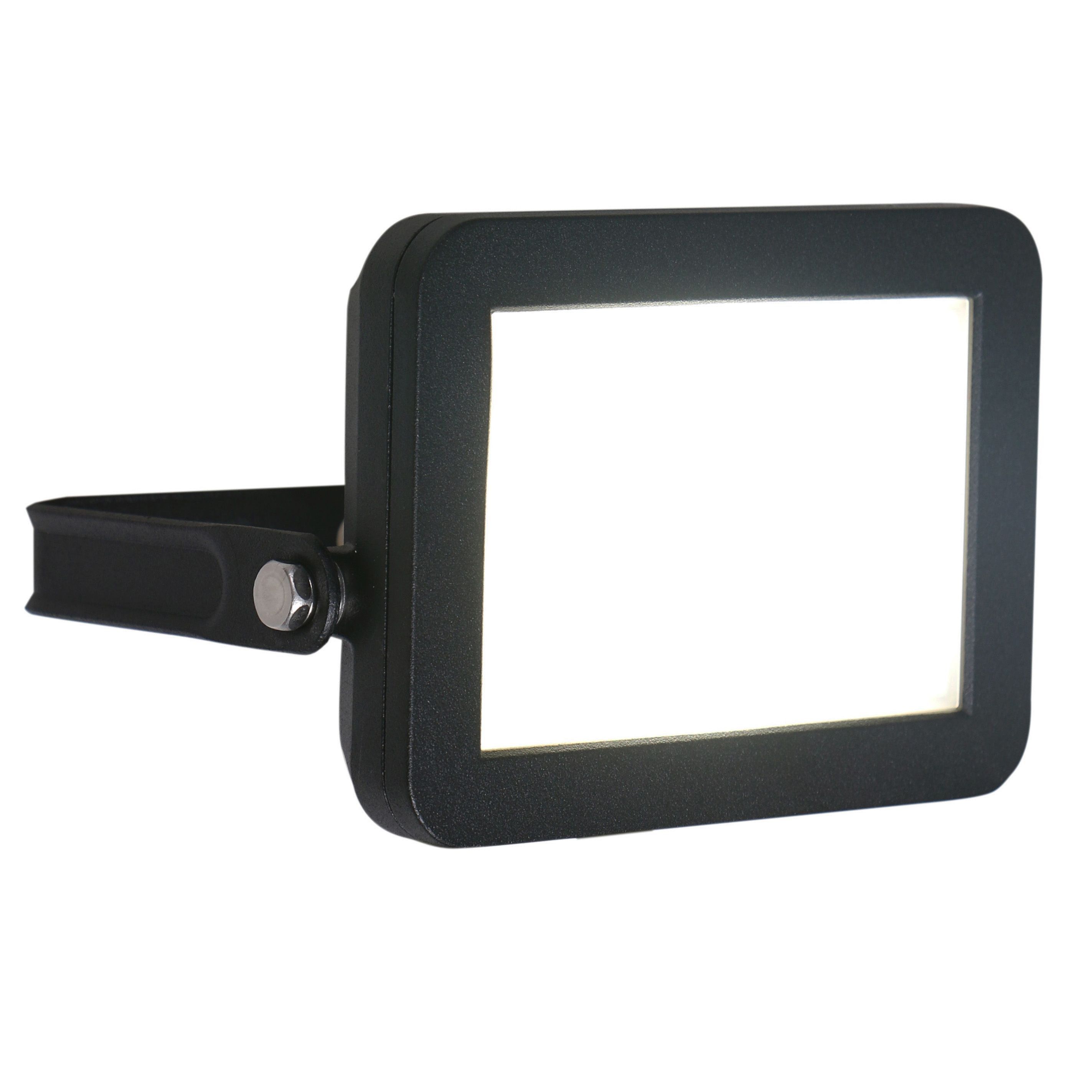 Blooma Telamon Black 11.5W Mains powered External Security flood light ...