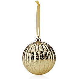 Clear with Silver Bead Filling Bauble | Departments | DIY at B&Q