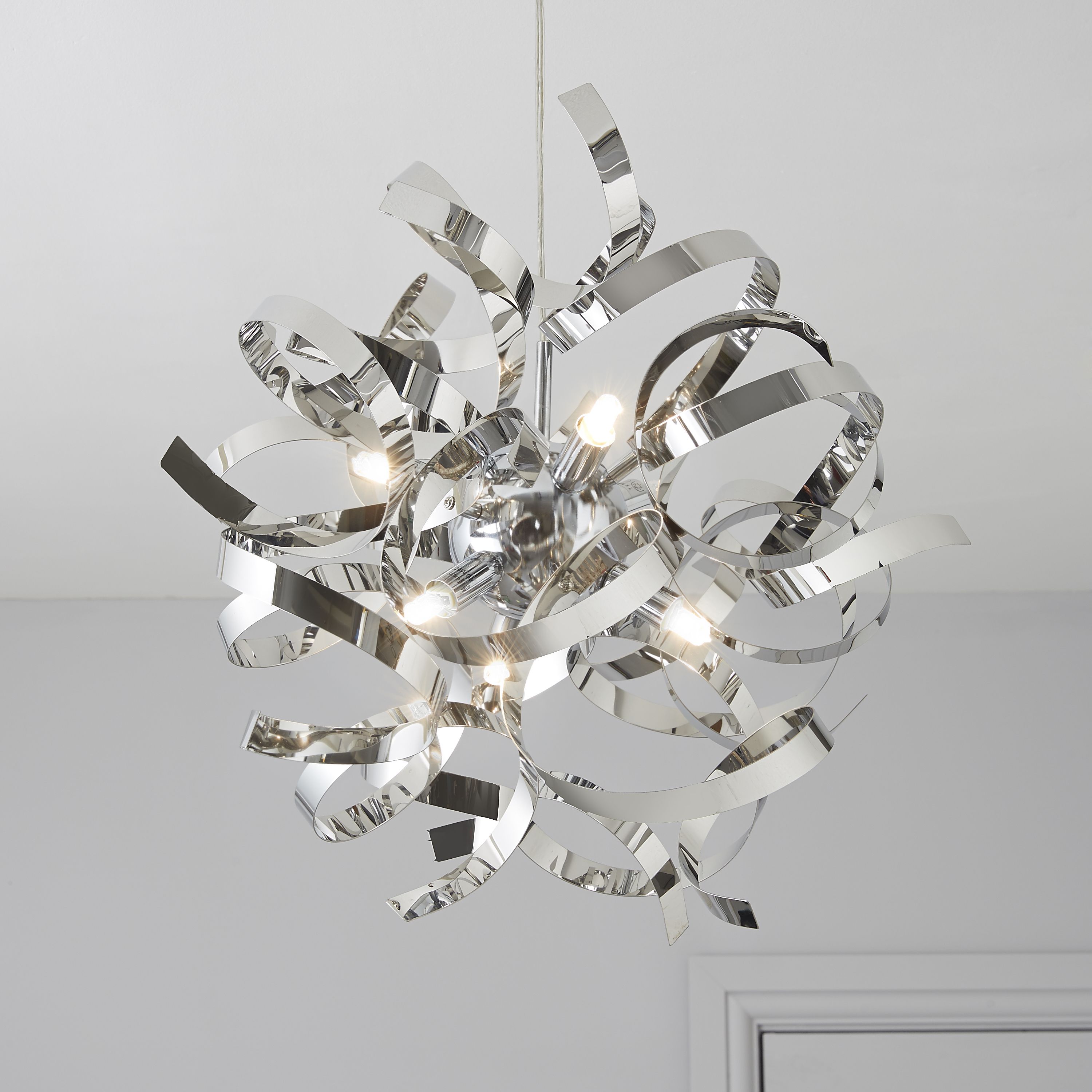 Heka Chrome Effect 6 Lamp Pendant Ceiling Light Departments