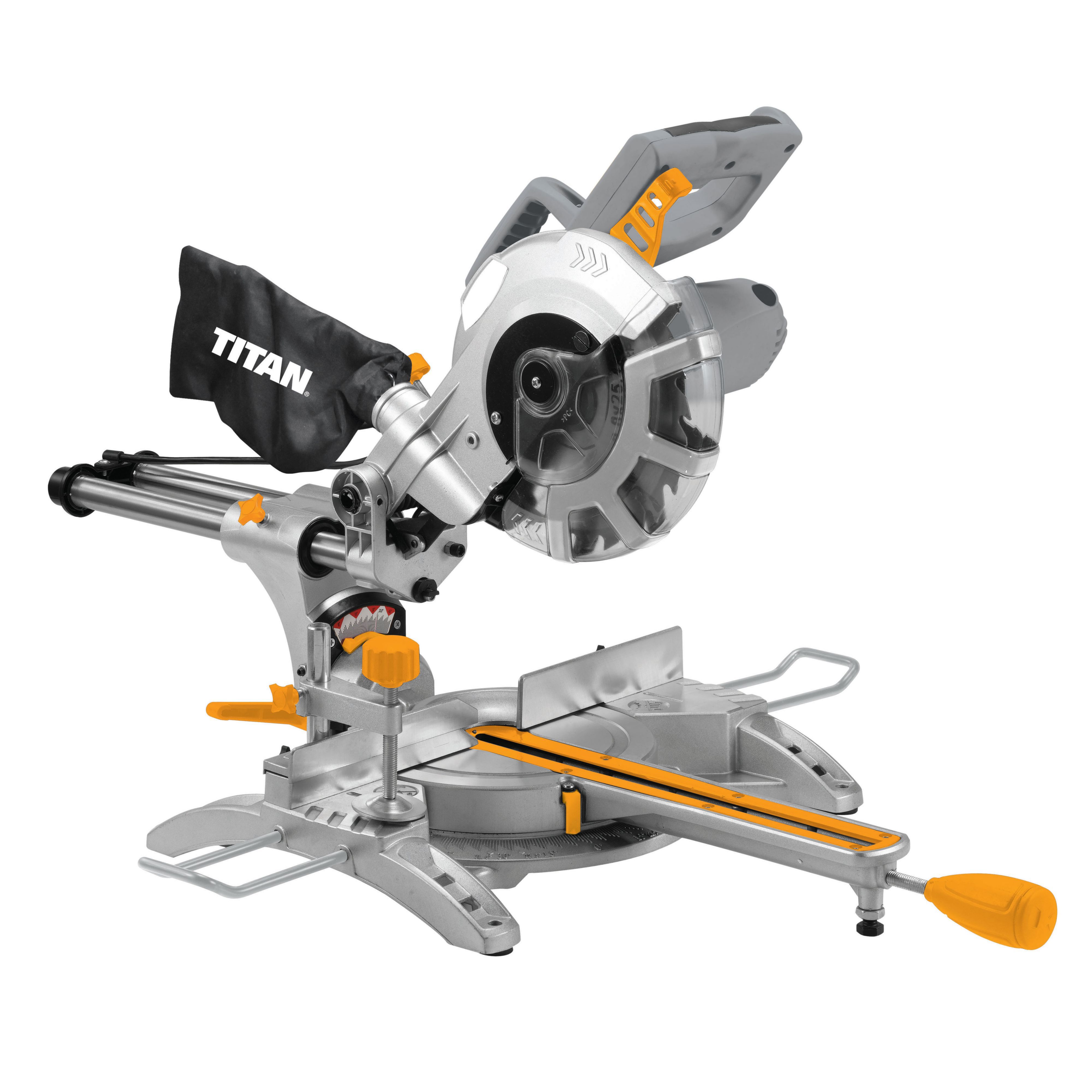 Titan 1500W 240V 184mm Compound sliding mitre saw TTB598MSW ...