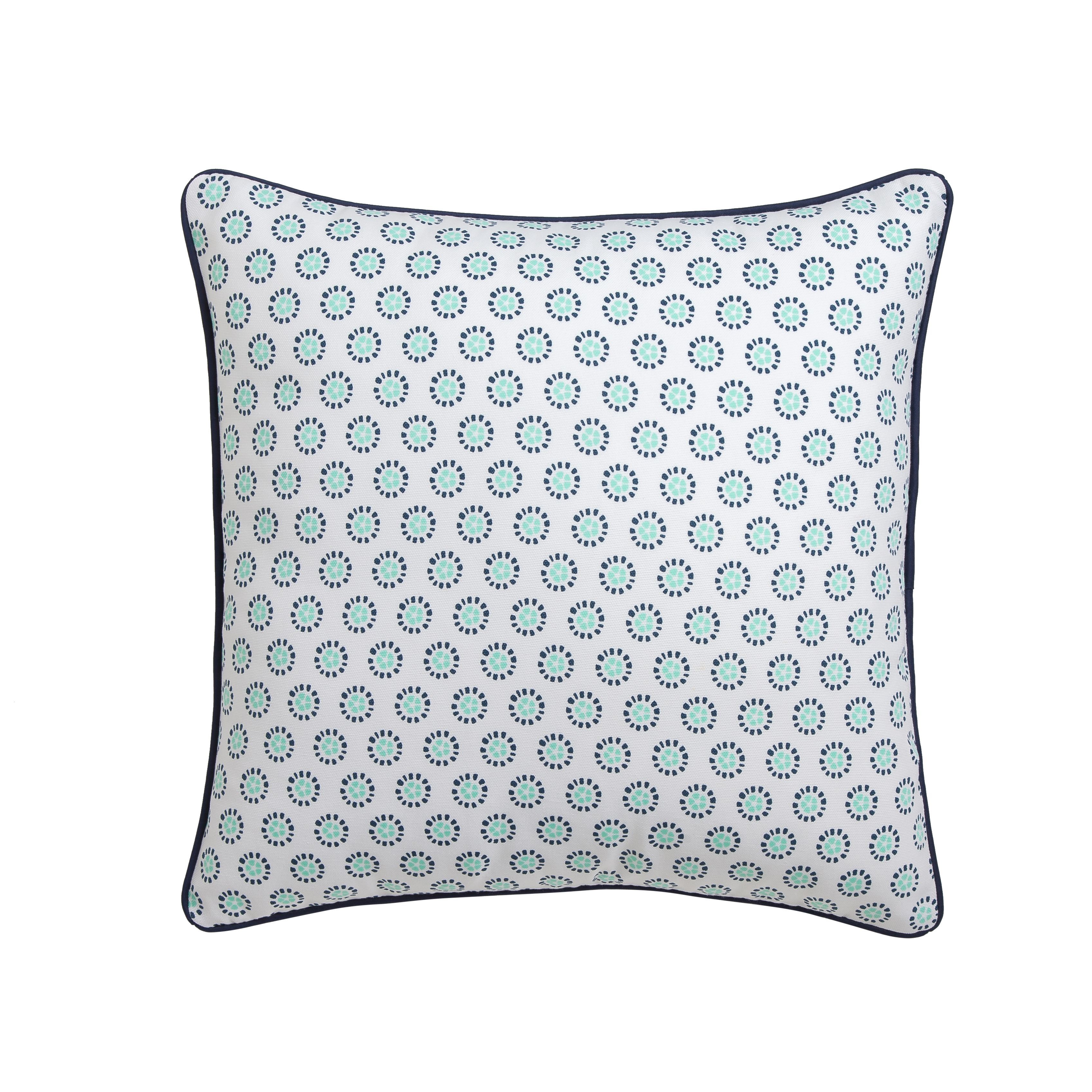 Flowerlet Blue & white Cushion Departments DIY at B&Q