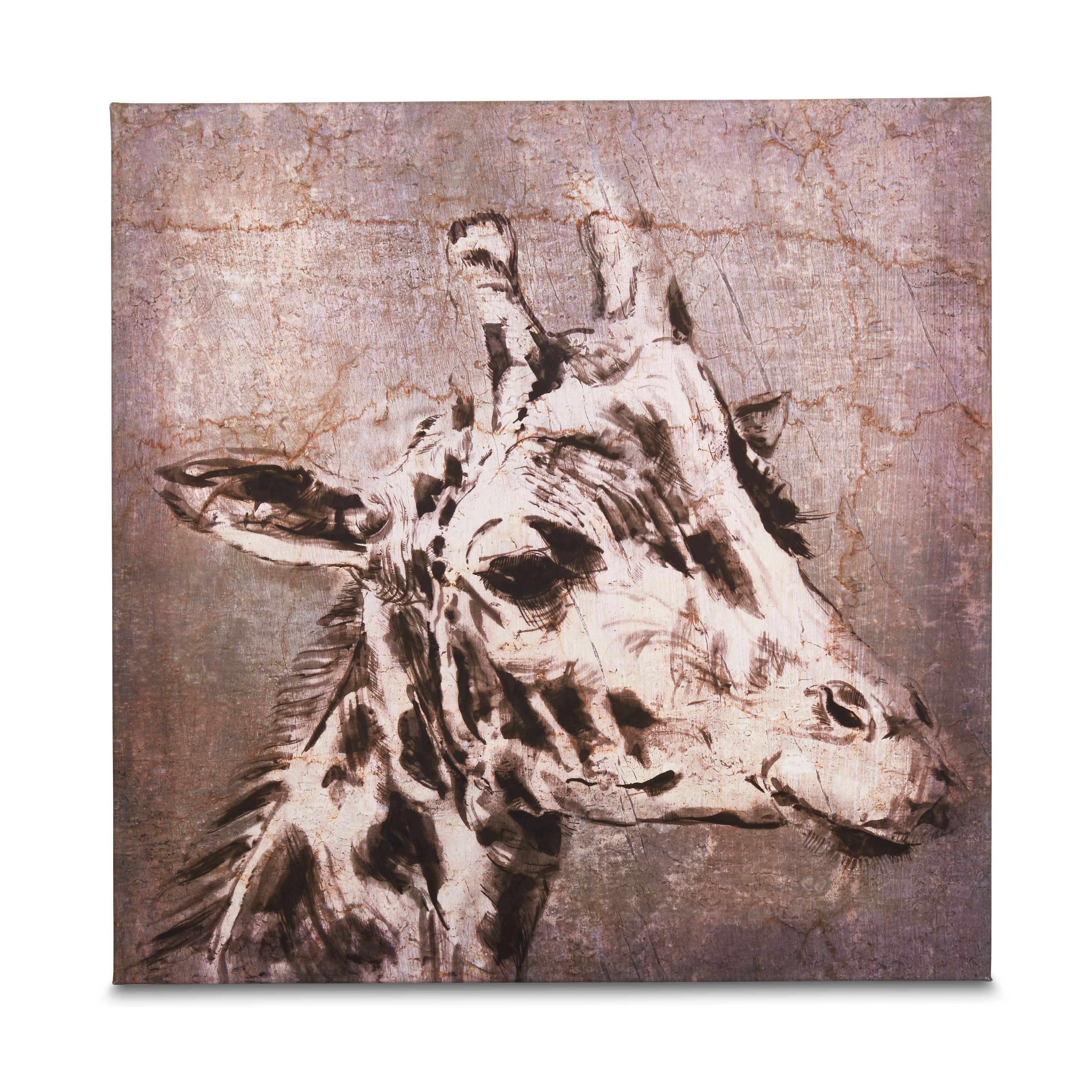 Giraffe Canvas print (W)400mm (H)400mm Departments DIY at B&Q