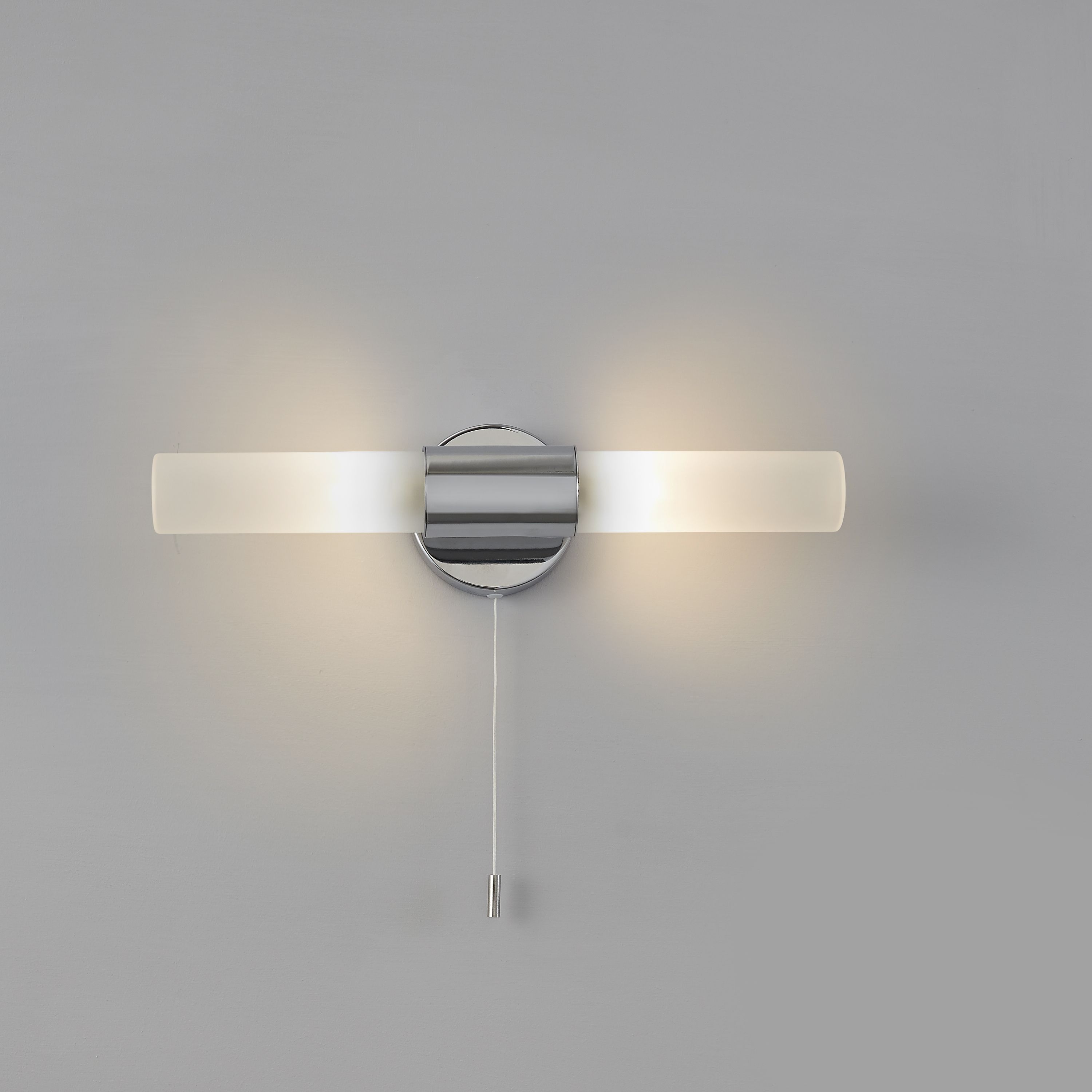 Float Chrome Effect Double Bathroom Wall Light Departments Diy