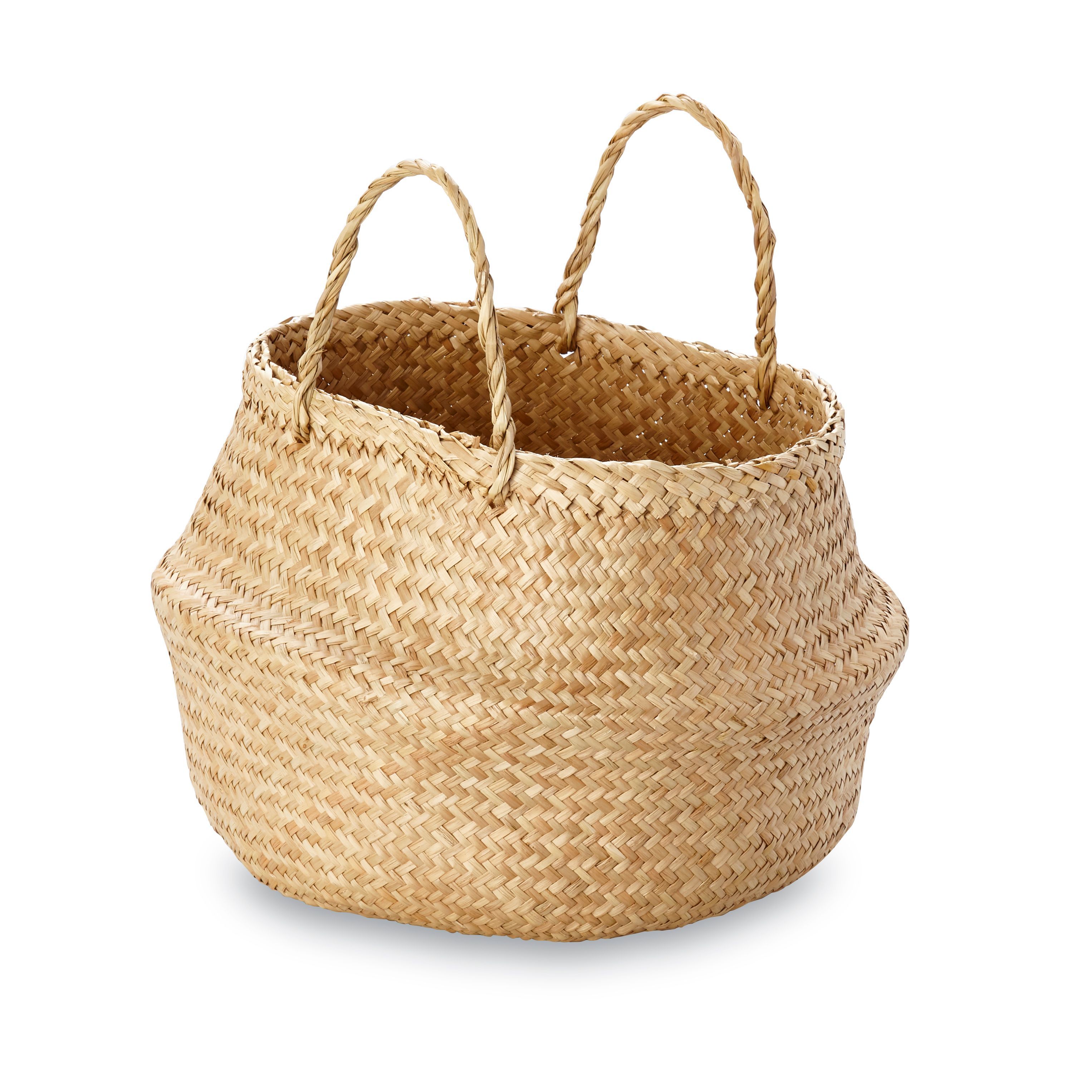 Flat woven Seagrass Basket | Departments | DIY at B&Q