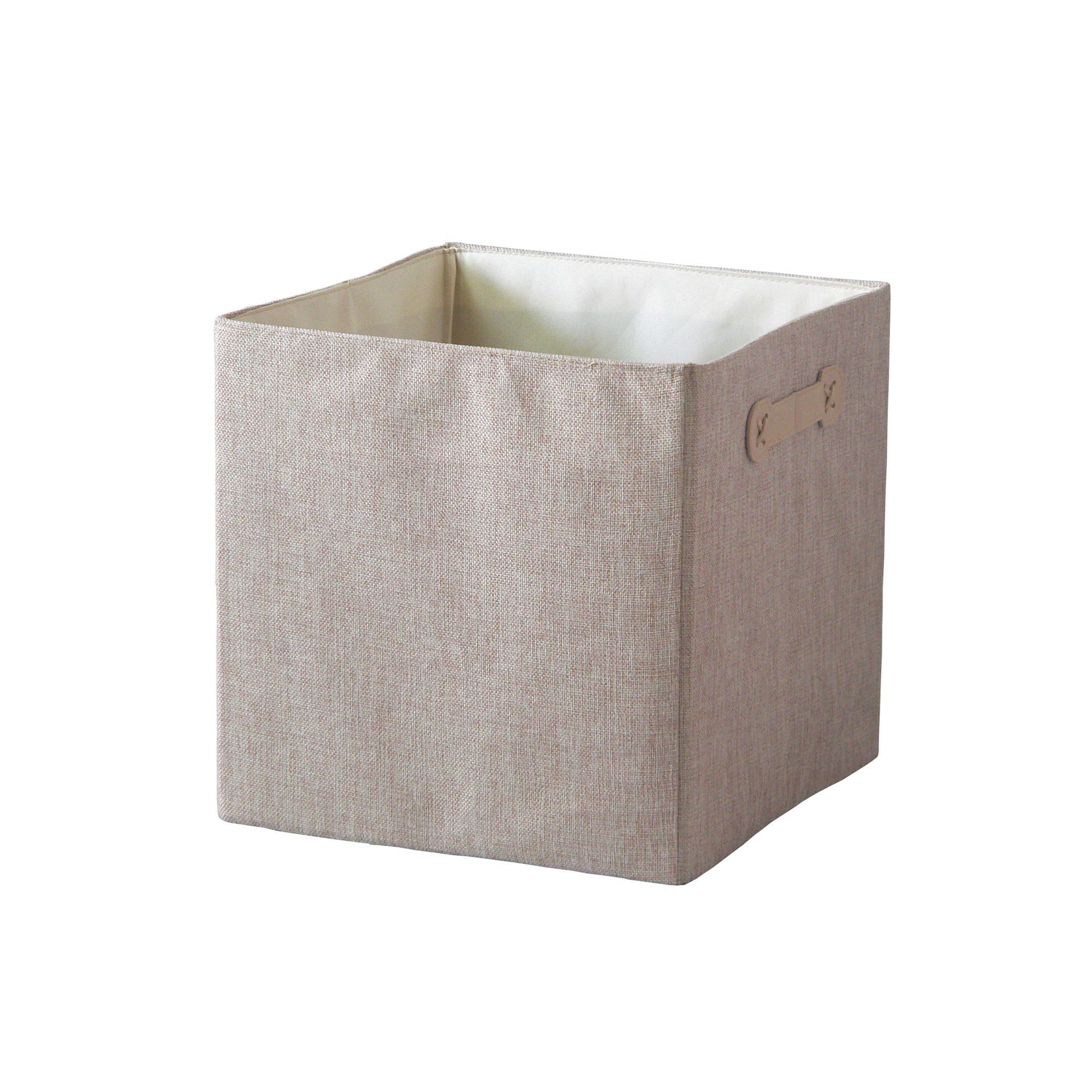 Light Duty Beige 29L Fabric Small Foldable Storage Box Departments DIY at B&Q