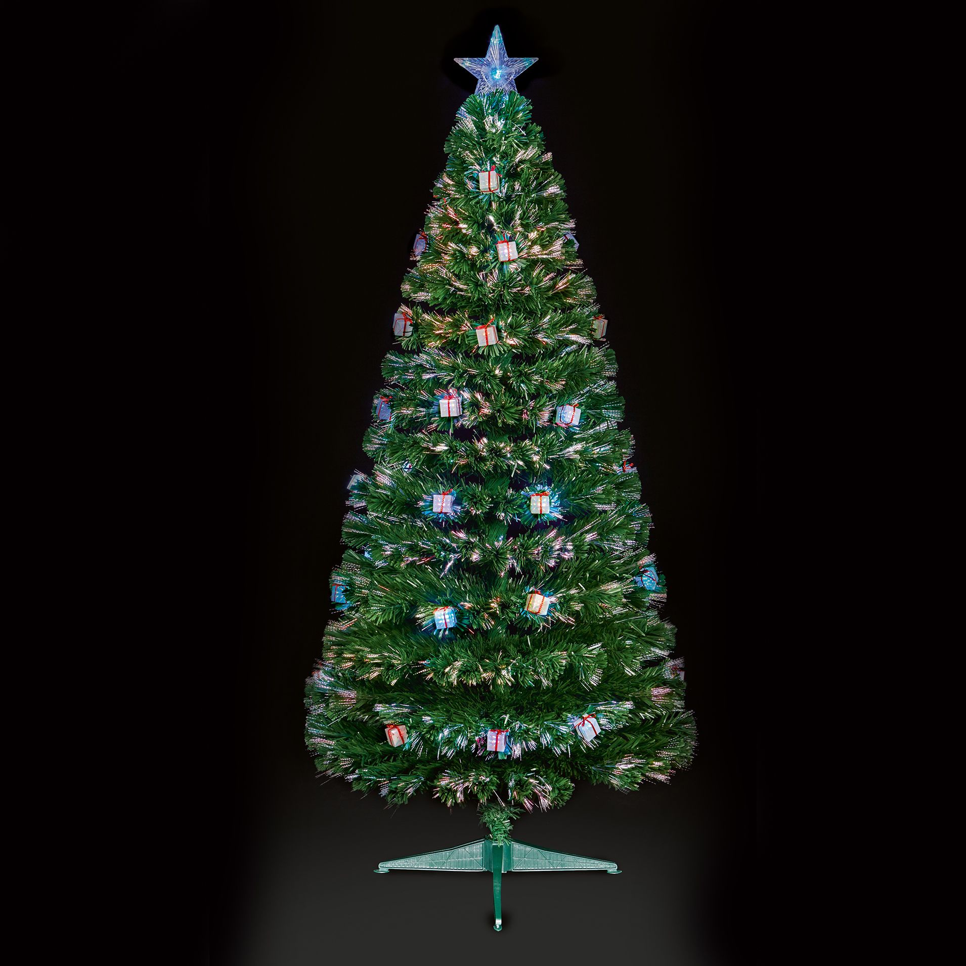 5ft Present Fibre optic christmas tree | Departments | DIY at B&Q