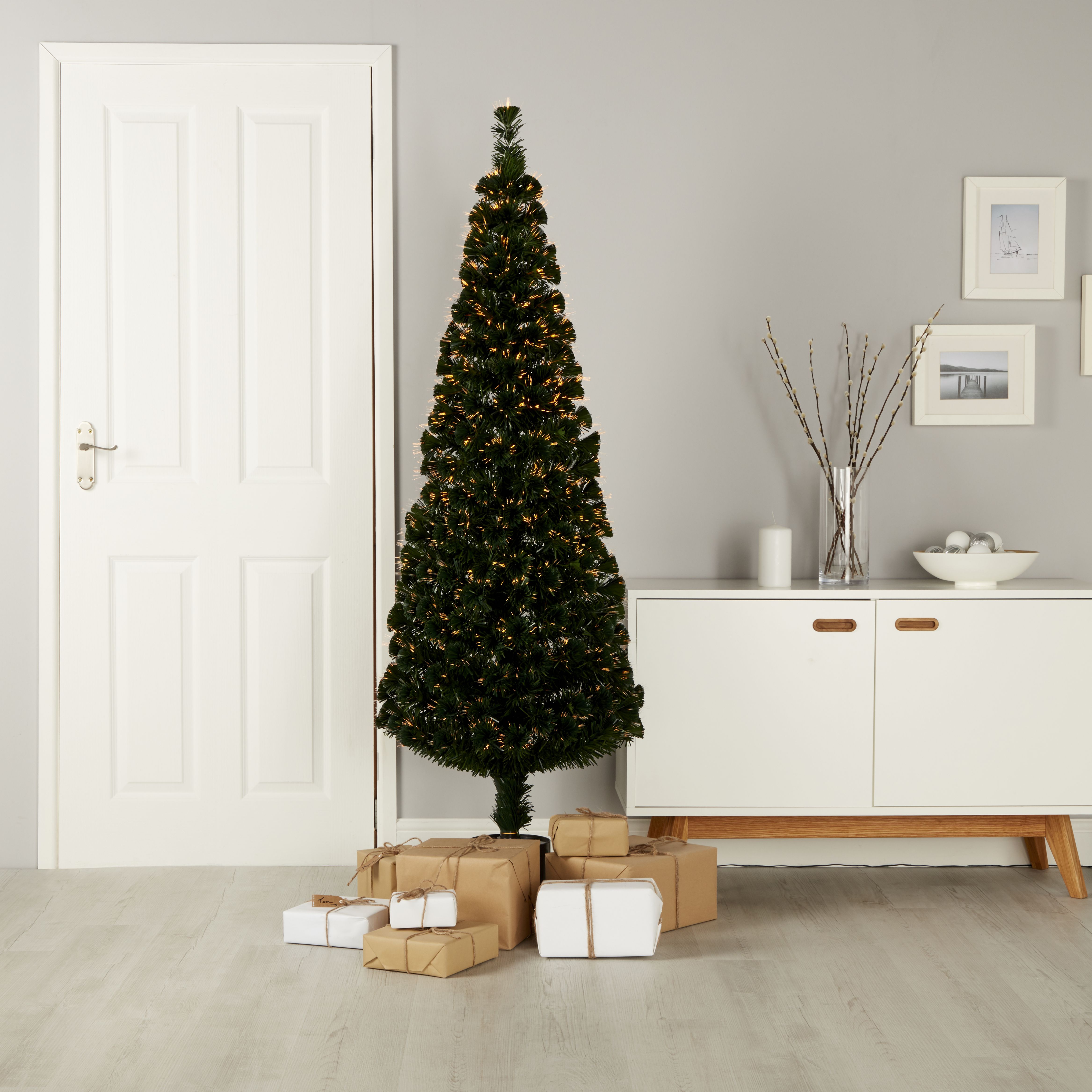5ft Crystal Tip Fibre Optic Christmas Tree Departments Diy At B Q