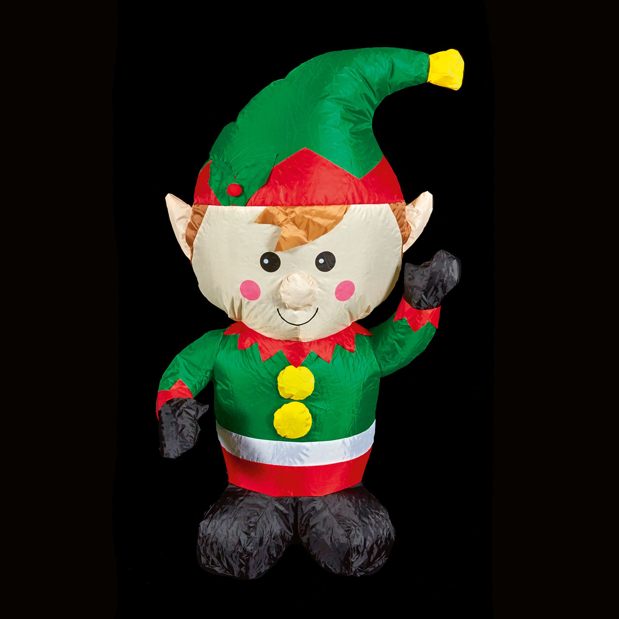 (H)1.1m LED Christmas inflatable Elf Departments DIY at B&Q