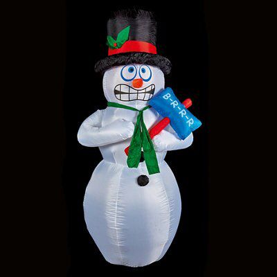 2.1m (H) LED Christmas inflatable Shivering snowman | Departments | DIY ...