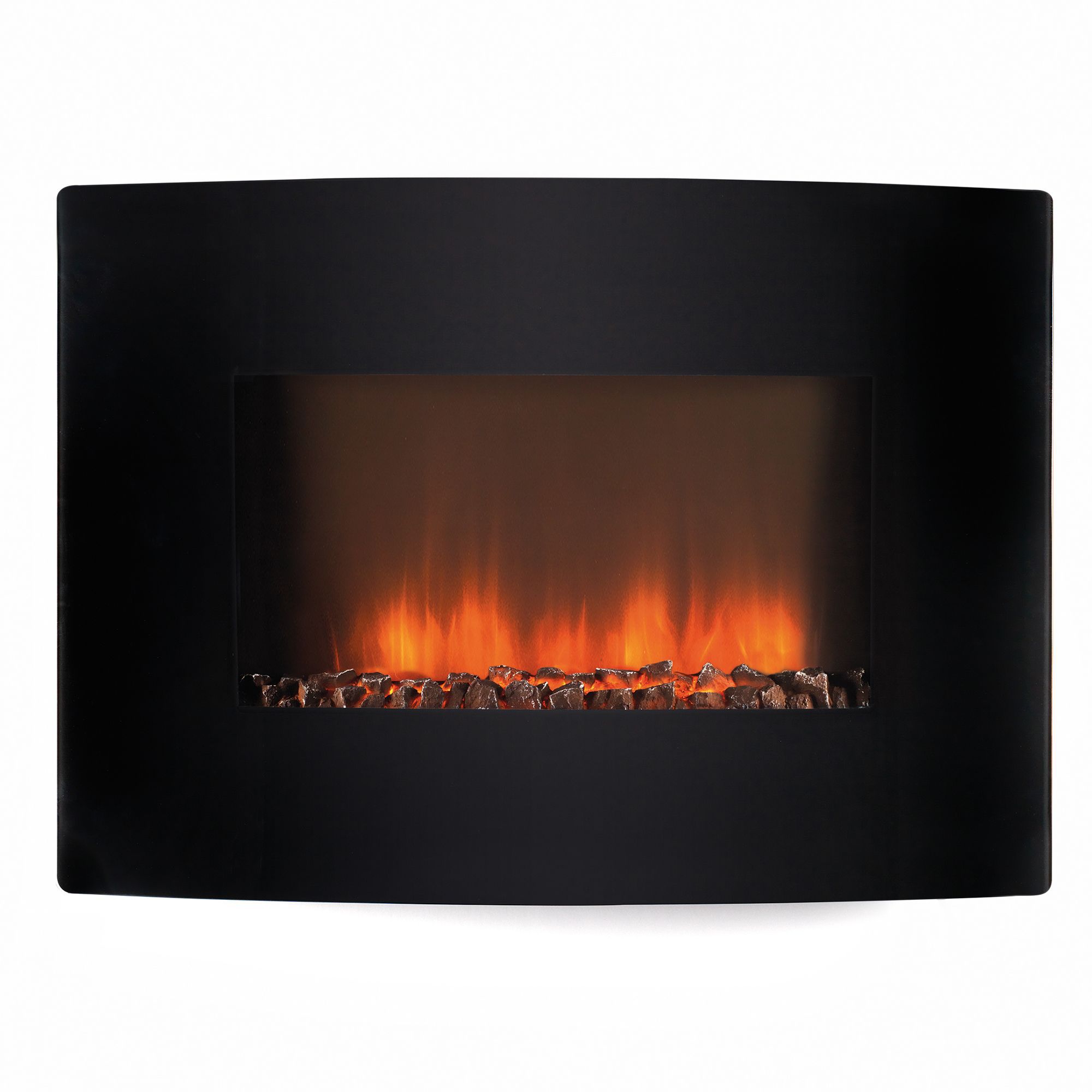 BELDRAY Black LED lighting Remote control Electric fire Departments