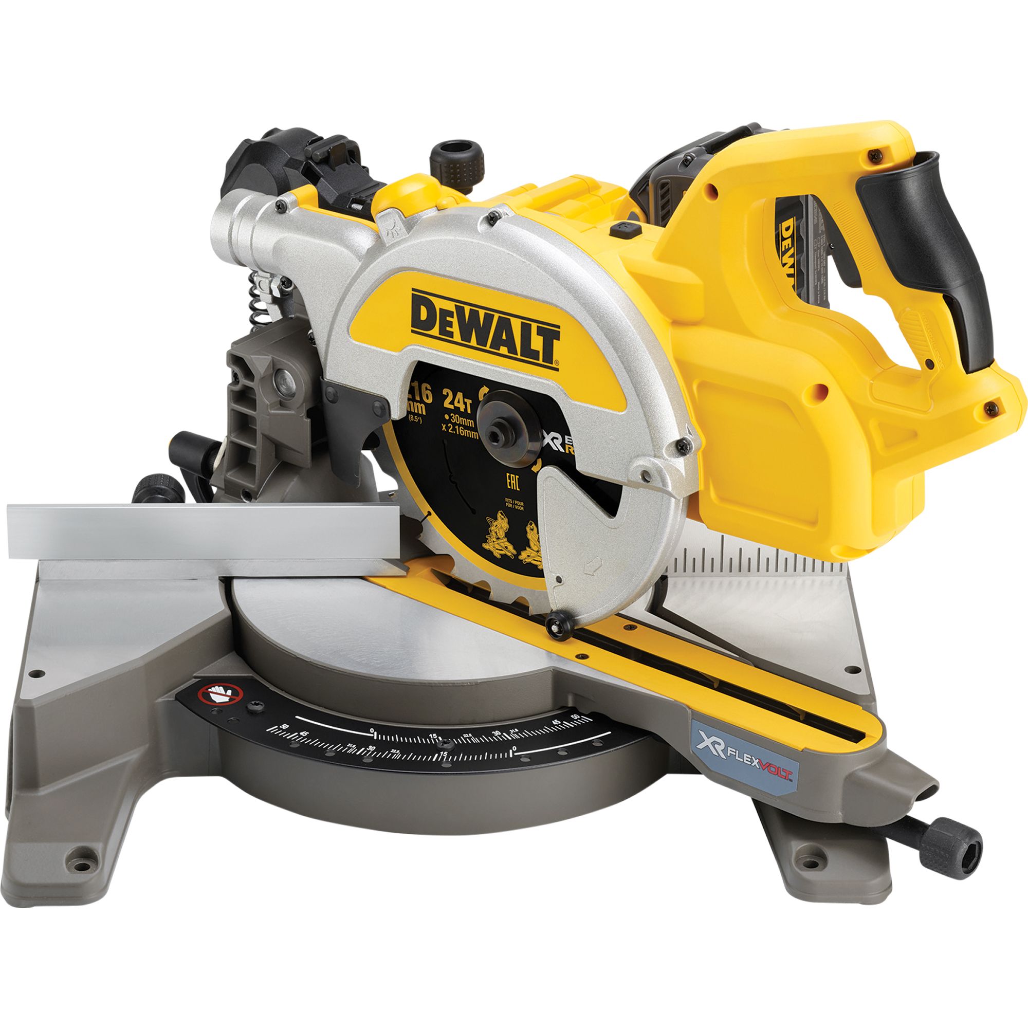 DeWalt 54 V 216mm Cordless compound mitre saw DCS777T2-GB | Departments