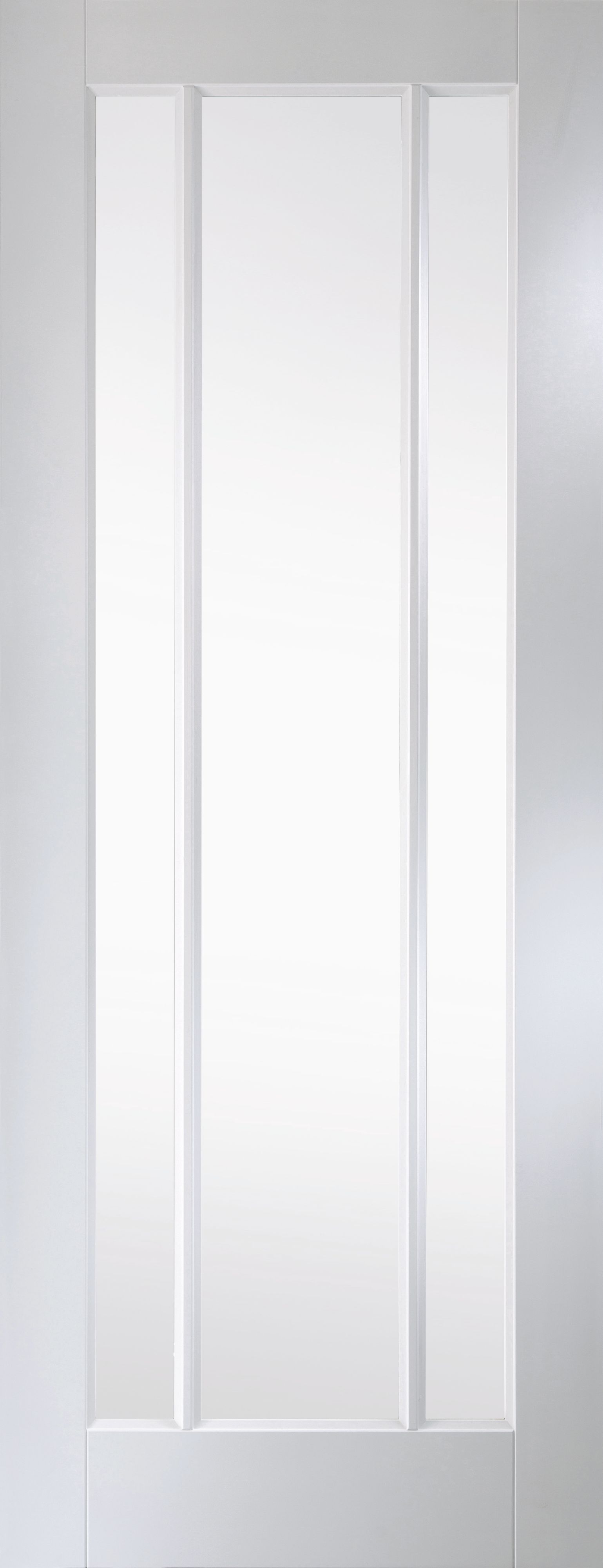 Vertical 3 Panel Primed White Smooth Internal Door, (H)1981mm (W)686mm