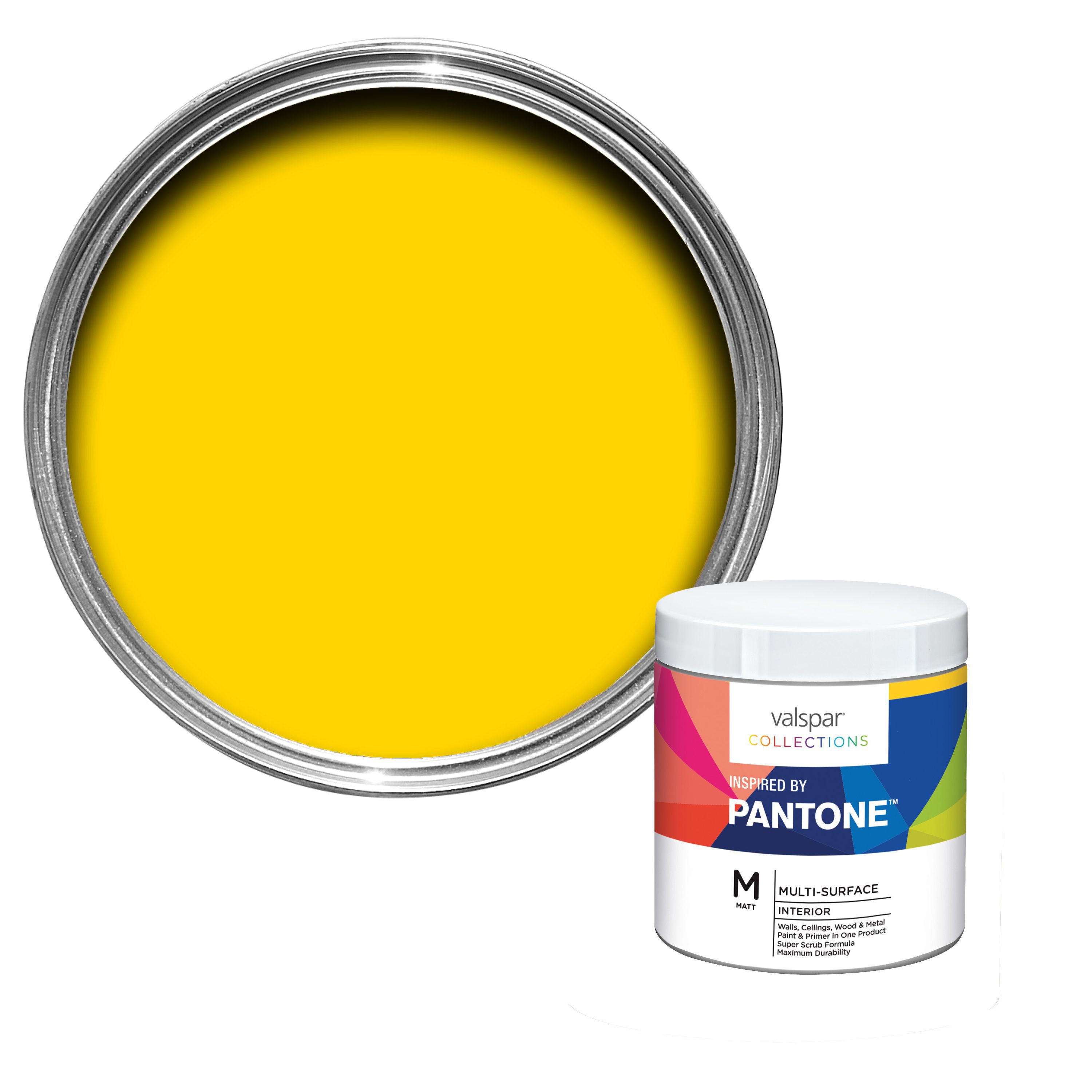 Valspar Cyber Yellow Matt Paint Base 236ml Departments DIY at B&Q